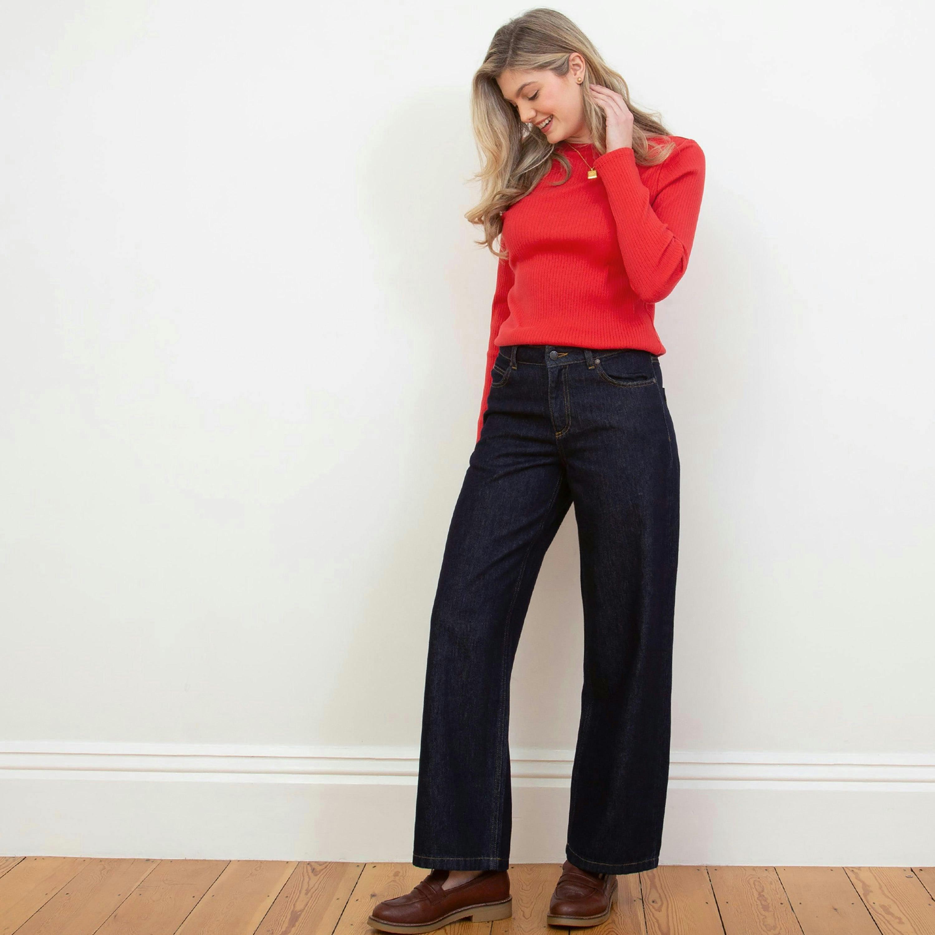 Organic Ashington Boat Neck Jersey Top , view 3 of 5