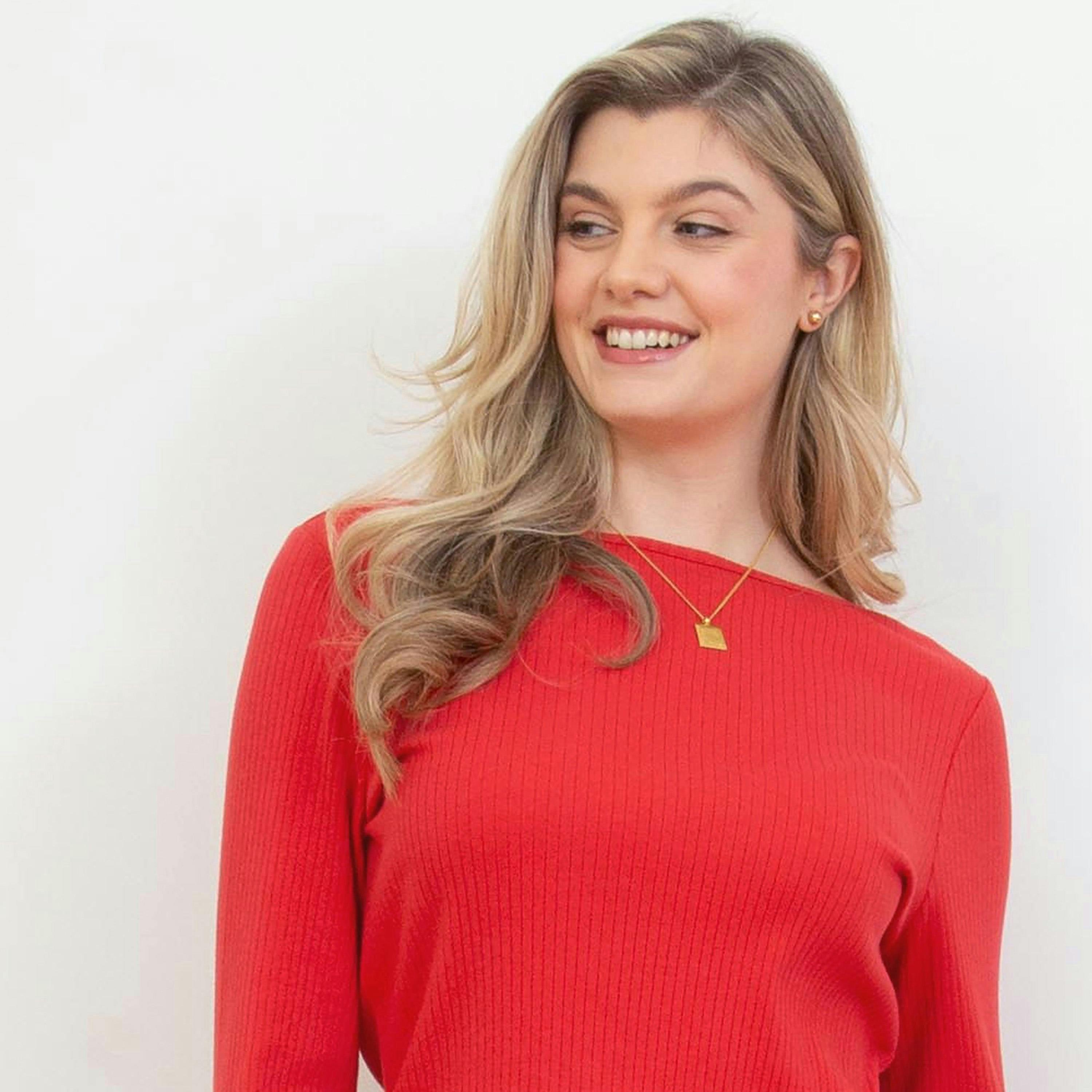 Organic Ashington Boat Neck Jersey Top , view 4 of 5