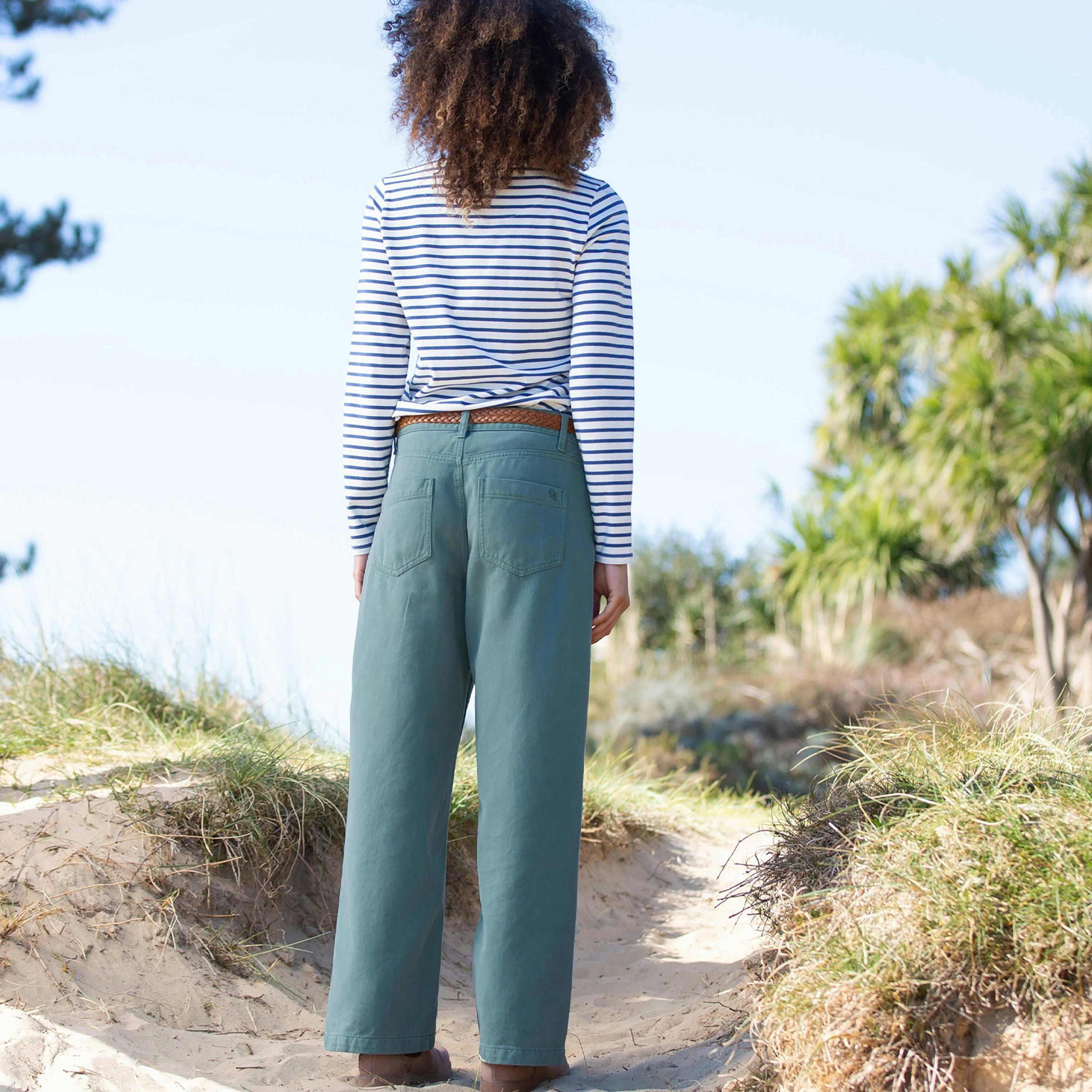 Organic Wareham Wide Leg Twill Jeans , view 4 of 4