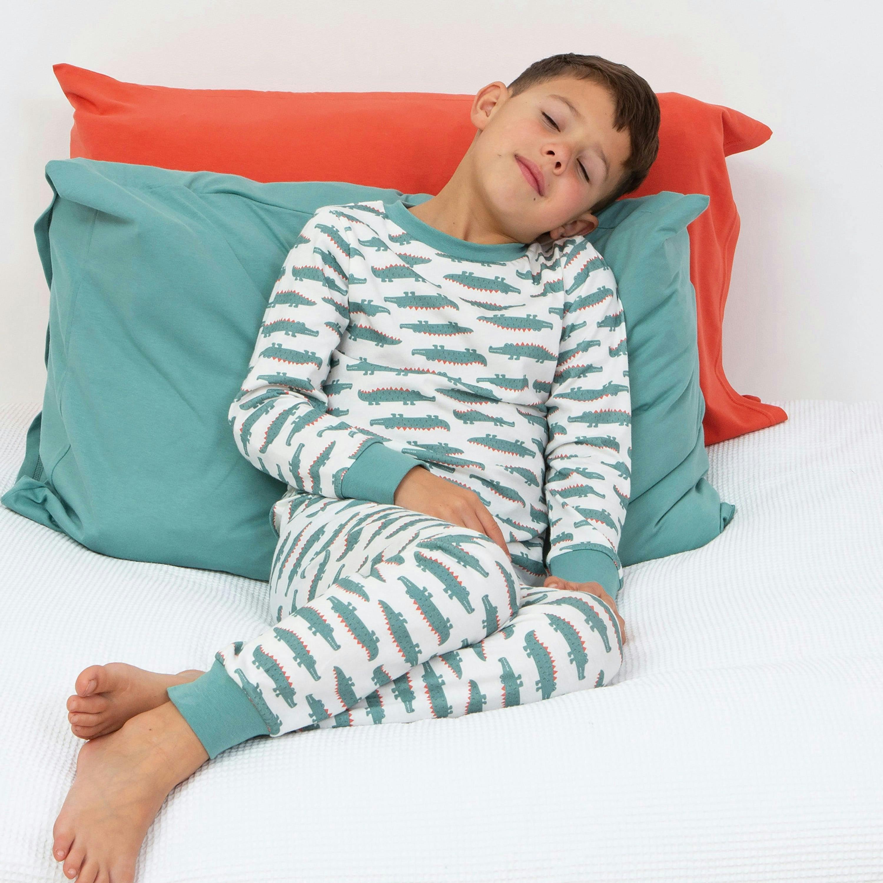Kids Organic Captain Croc Pyjamas , view 3 of 6