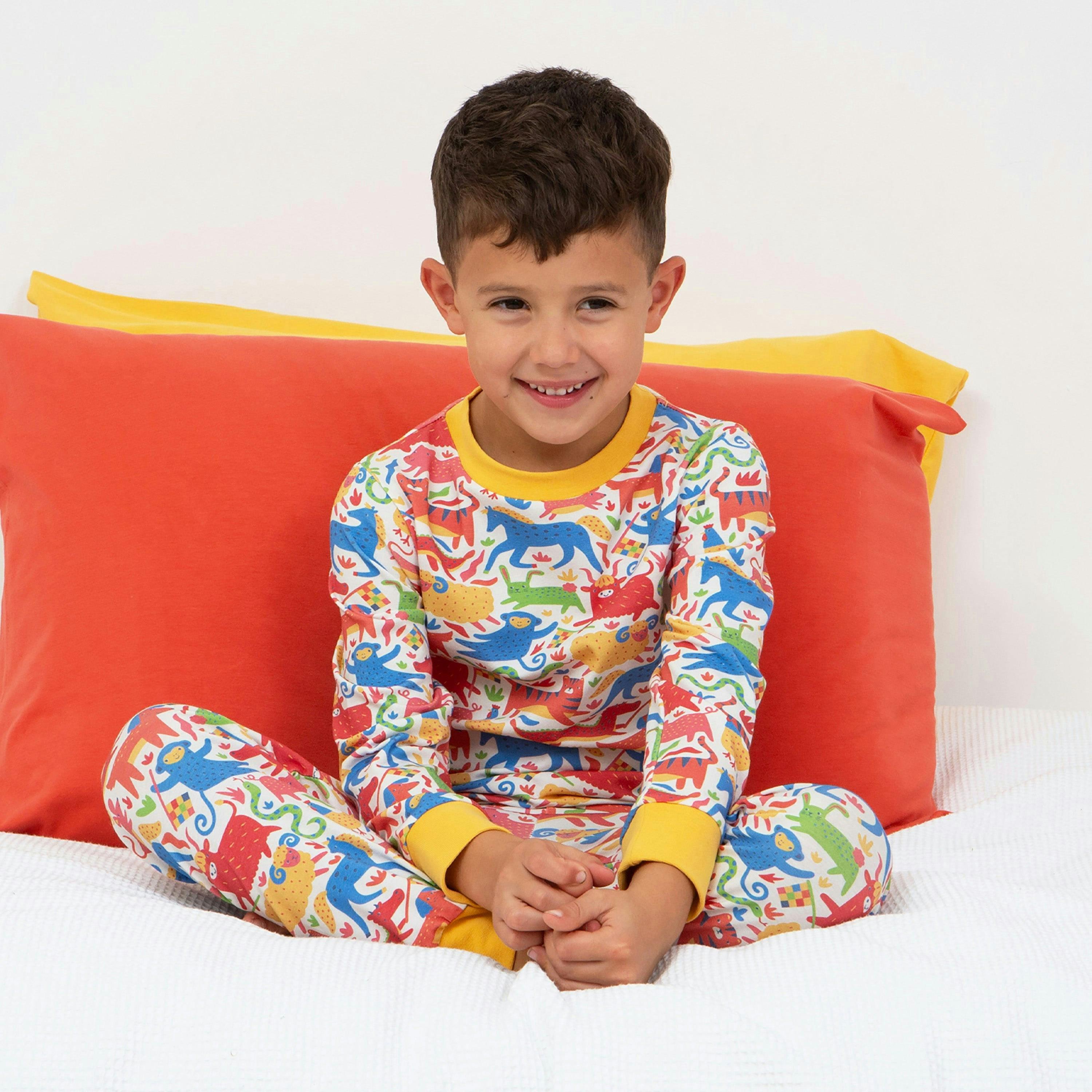 Kids Organic Lunar Race Pyjamas , view 3 of 6