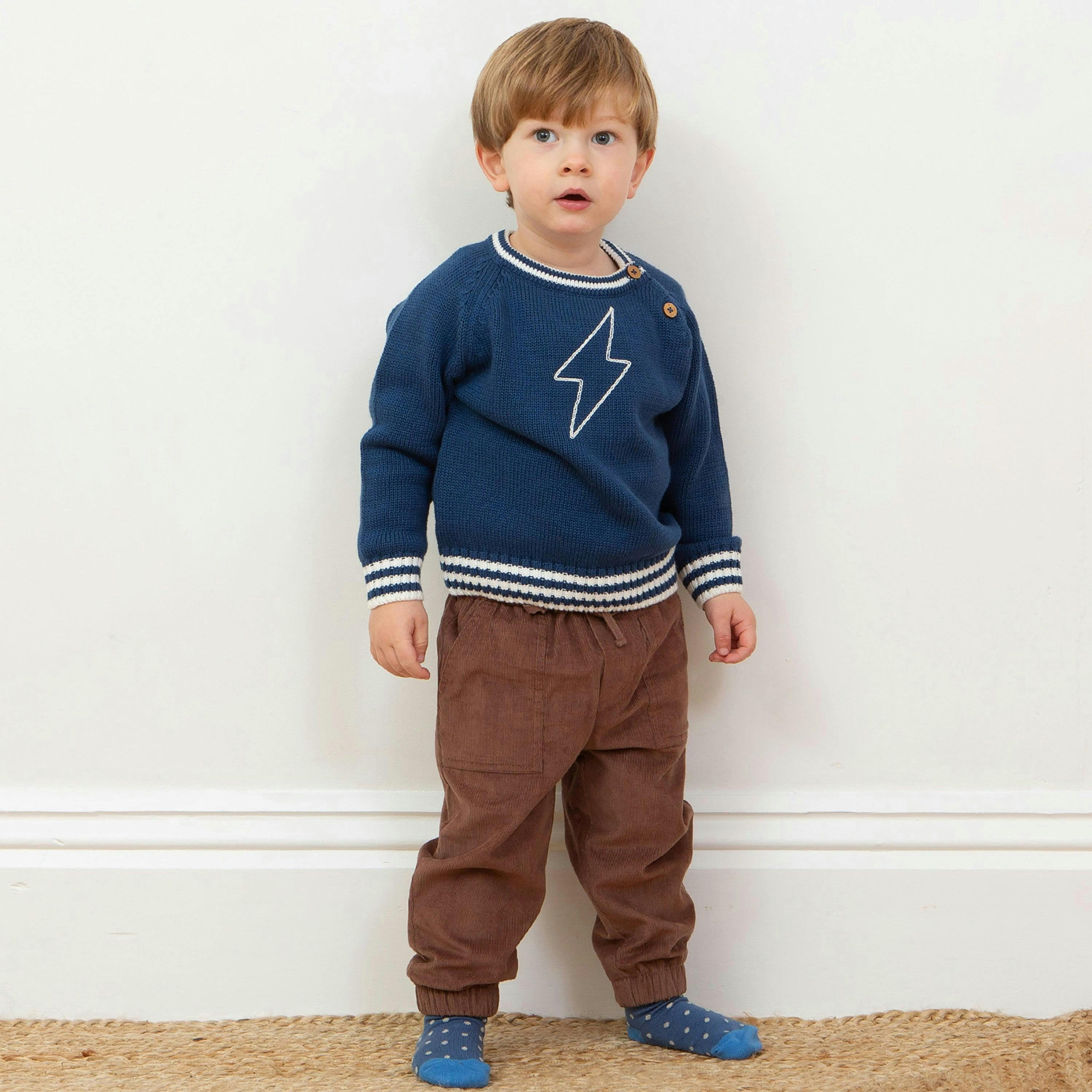 Kids Organic Cosy Cord Pull Ons Mocha , view 2 of 6