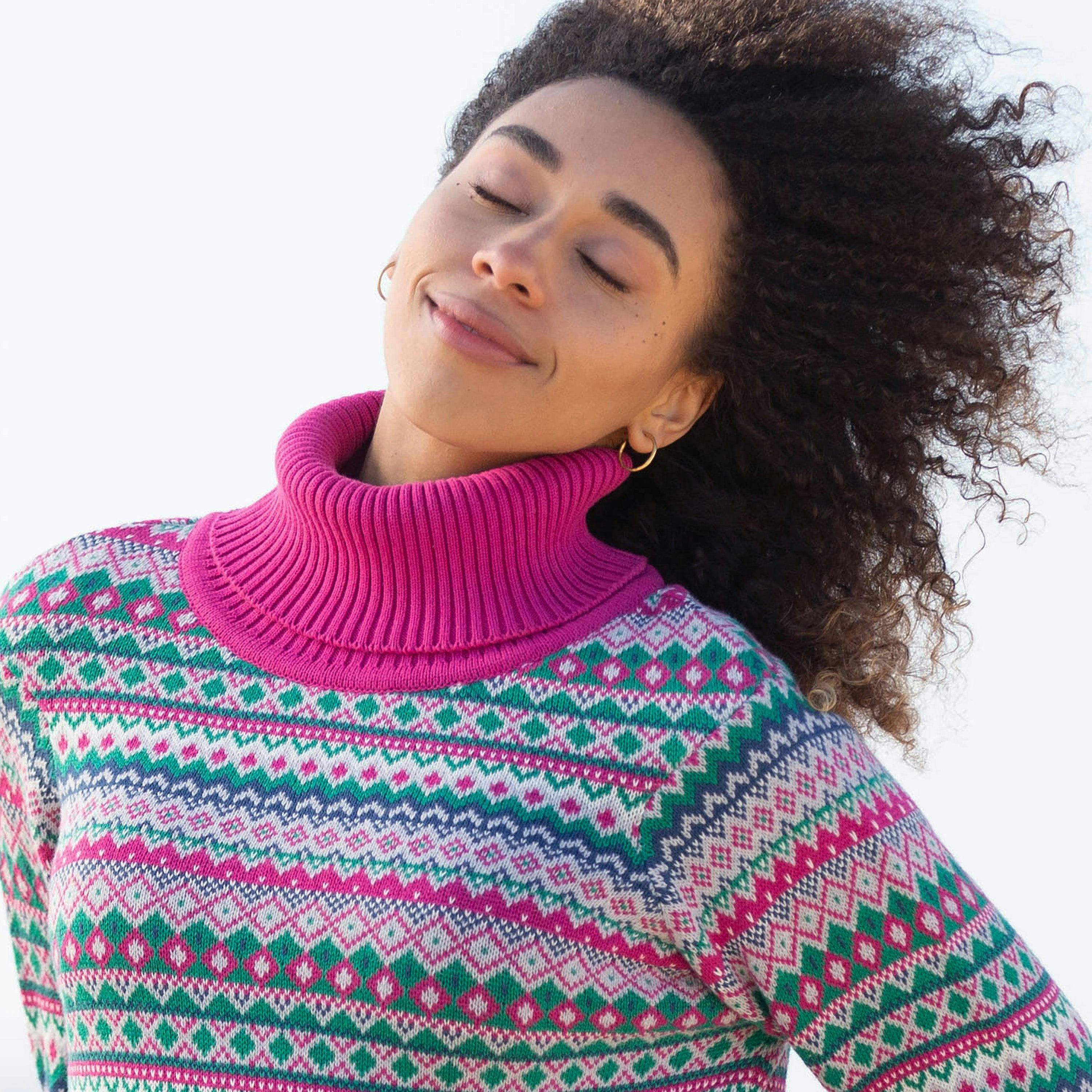 Organic Puncknowle Roll Neck Knit Jumper , view 4 of 5