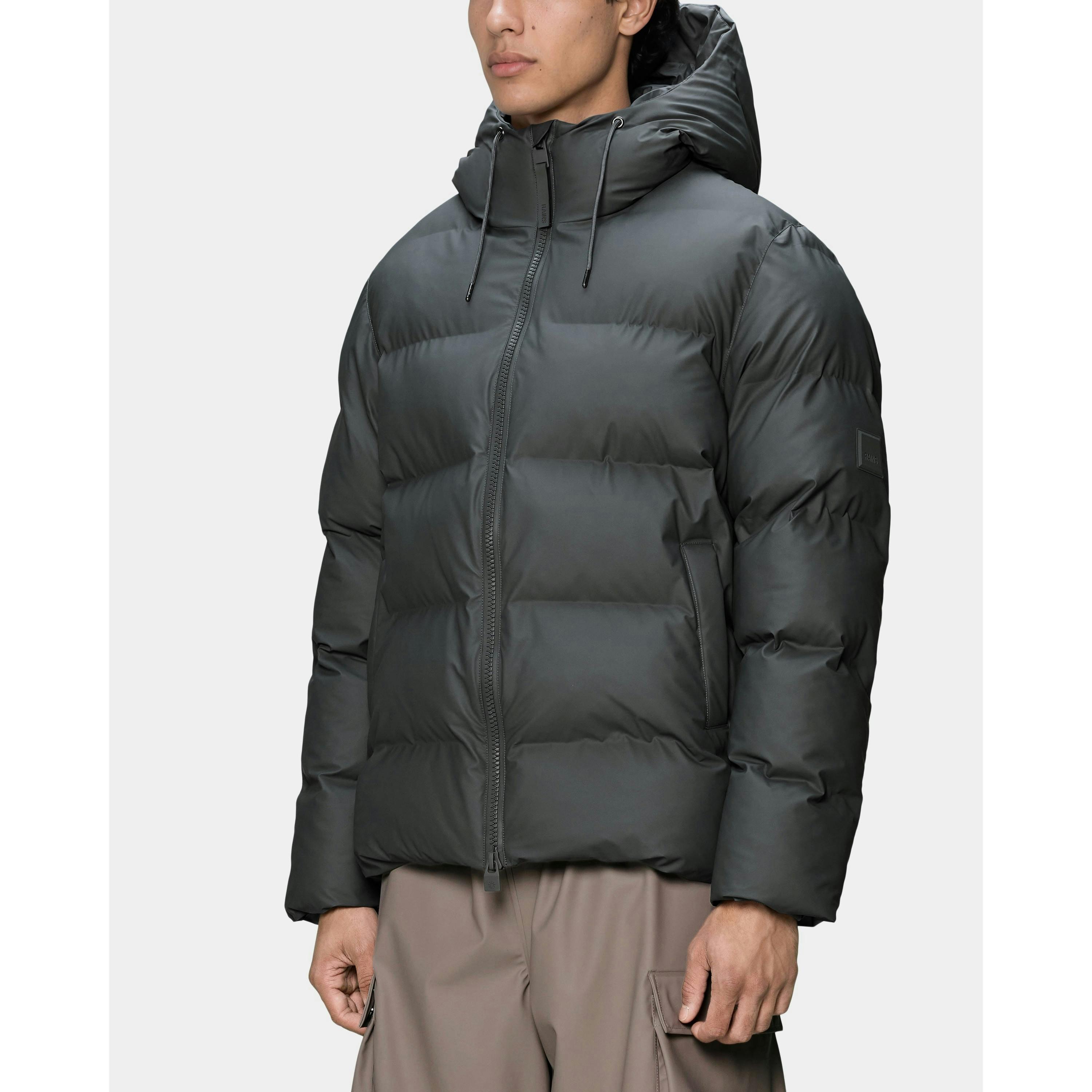 Rains Puffer Jacket  in Grey , view 2 of 6