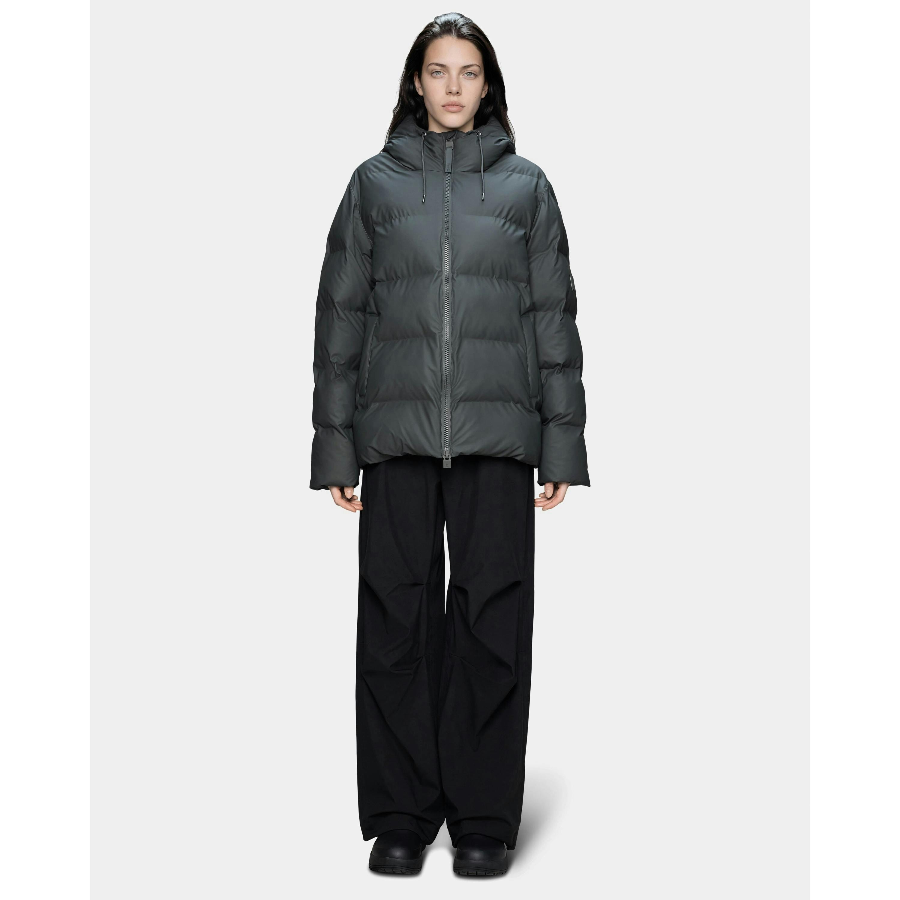 Rains Puffer Jacket  in Grey , view 4 of 6
