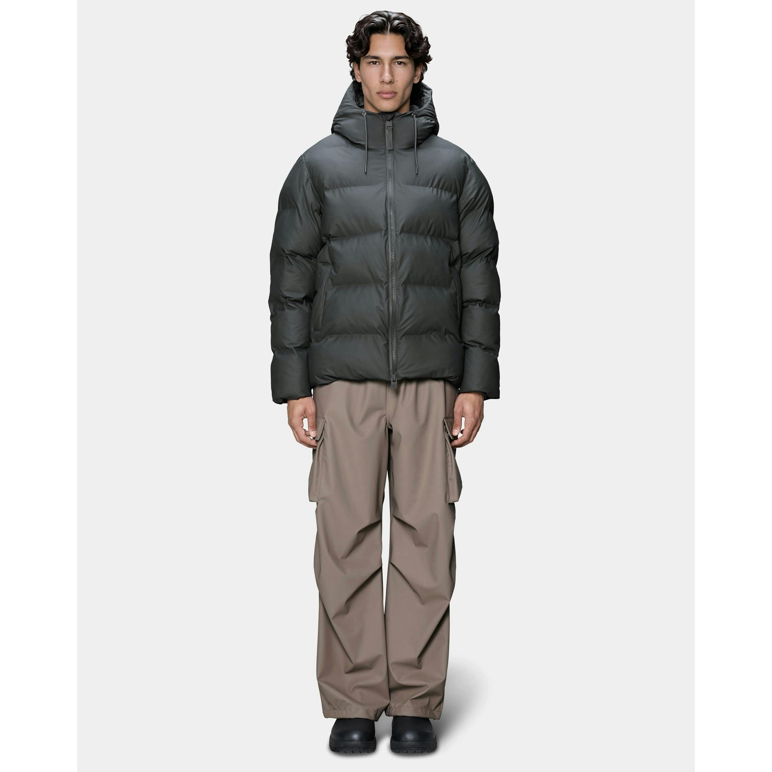 Rains Puffer Jacket  in Grey , view 5 of 6