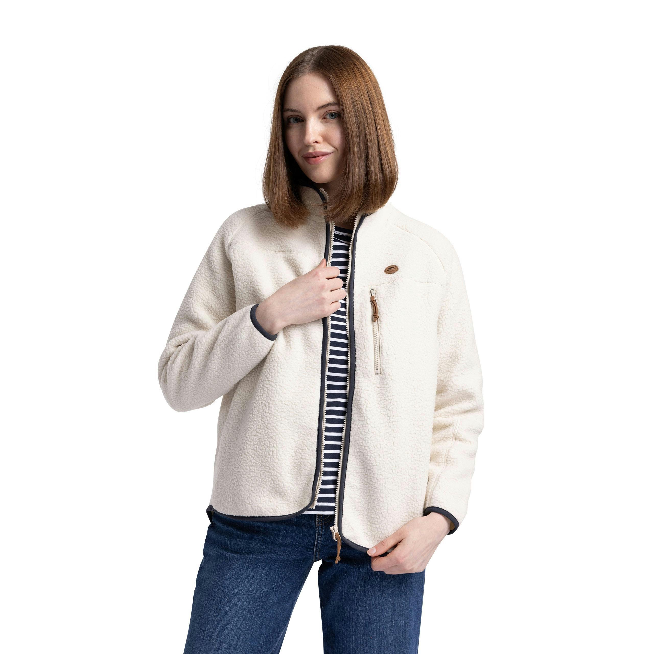 Women S Fleece Jacket  Quake In White , view 3 of 6
