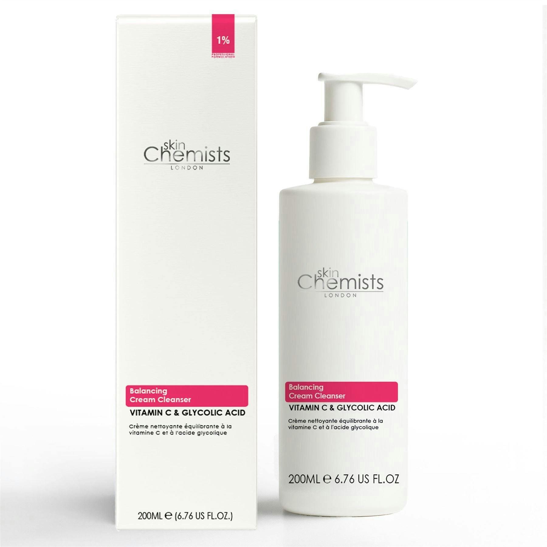 skinChemists Balancing Vitamin C & Glycolic Acid Anti-Ageing Cream Cleanser 200ml , view 5 of 6