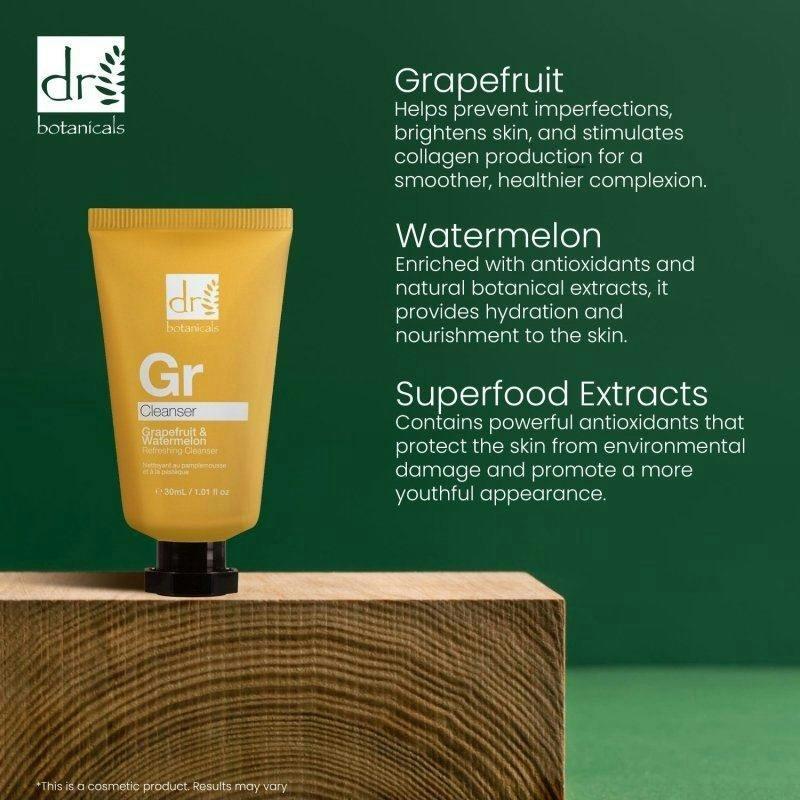 Dr. Botanicals Advanced Grapefruit & Watermelon Anti-Ageing Refreshing Cleanser 30ml , view 2 of 6