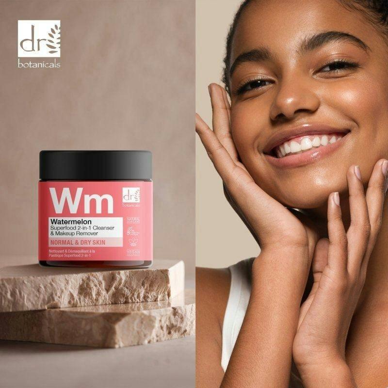 Dr. Botanicals Watermelon Superfood Anti-Ageing 2-In-1 Cleanser & Makeup Remover 60ml , view 5 of 6