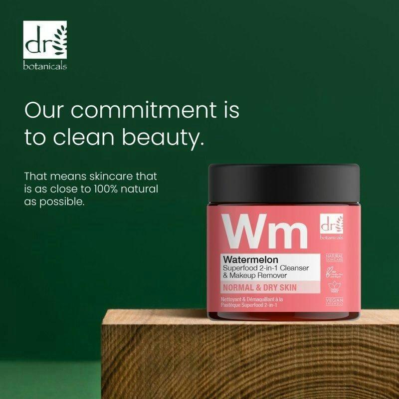 Dr. Botanicals Watermelon Superfood Anti-Ageing 2-In-1 Cleanser & Makeup Remover 60ml , view 6 of 6