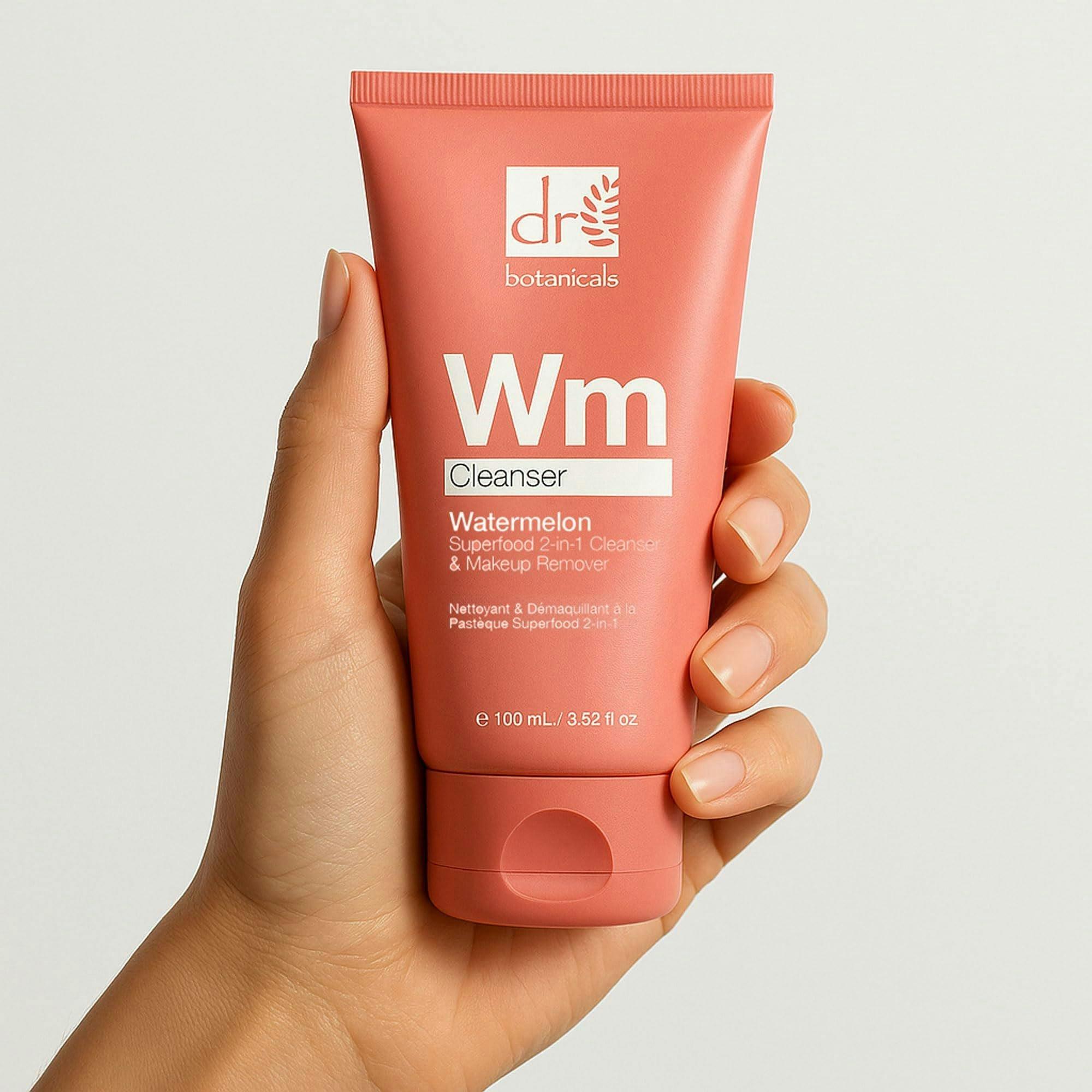 Dr. Botanicals Watermelon Anti-Ageing 2-in-1 Cleanser with Glycolic Acid, Salicylic Acid 100ml , view 6 of 6