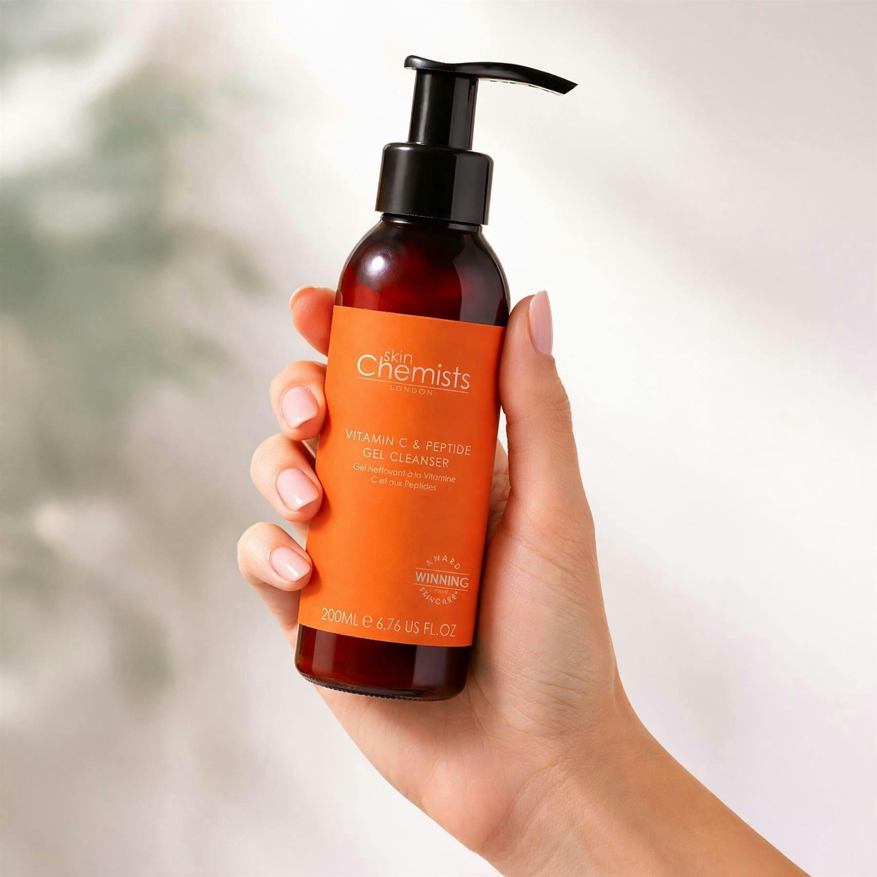 skinChemists Vitamin C & Peptide Anti-Ageing Gel Cleanser 200ml , view 2 of 5