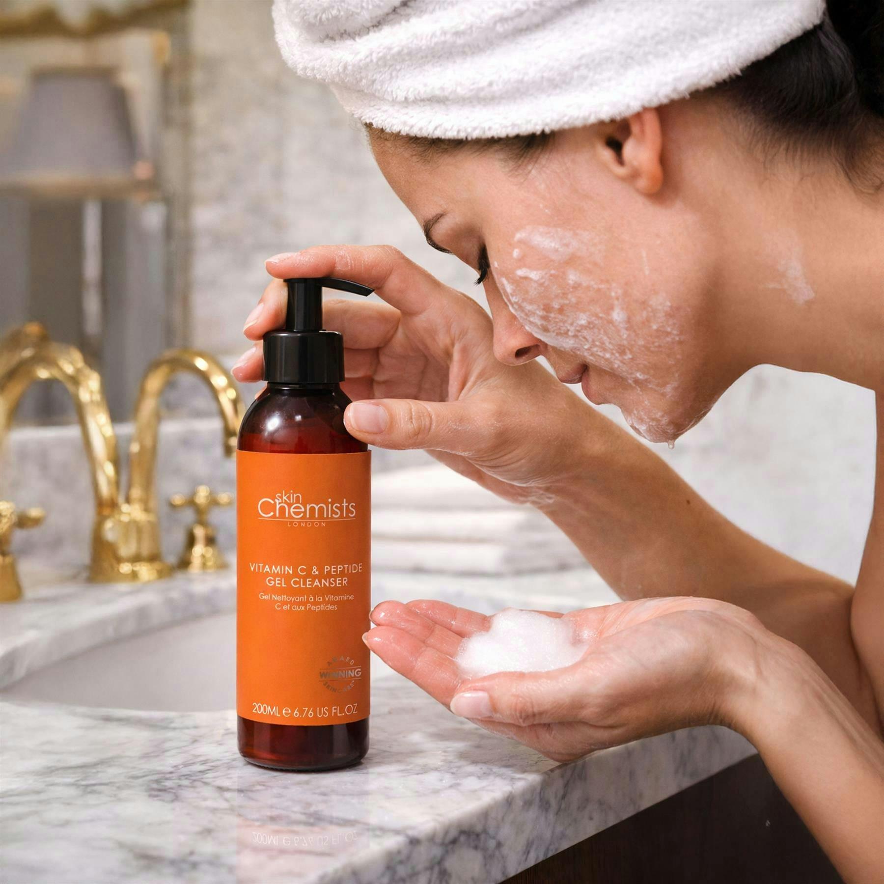 skinChemists Vitamin C & Peptide Anti-Ageing Gel Cleanser 200ml , view 5 of 5