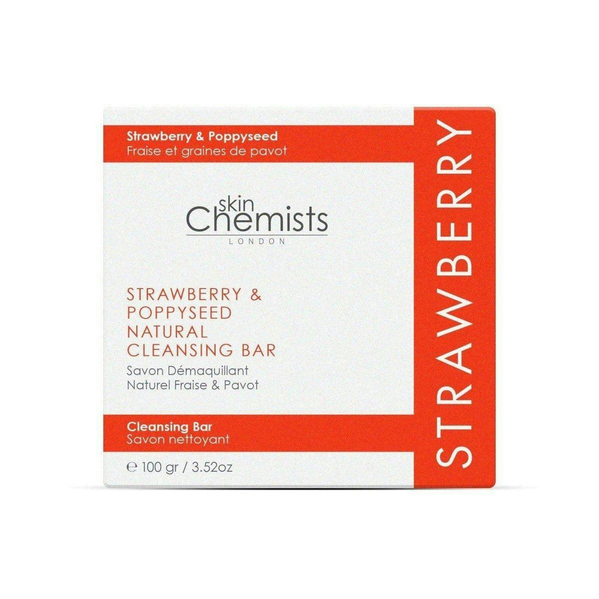skinChemists Strawberry & Anti-Ageing Poppy Seed Cleansing Bar 100g , view 3 of 3