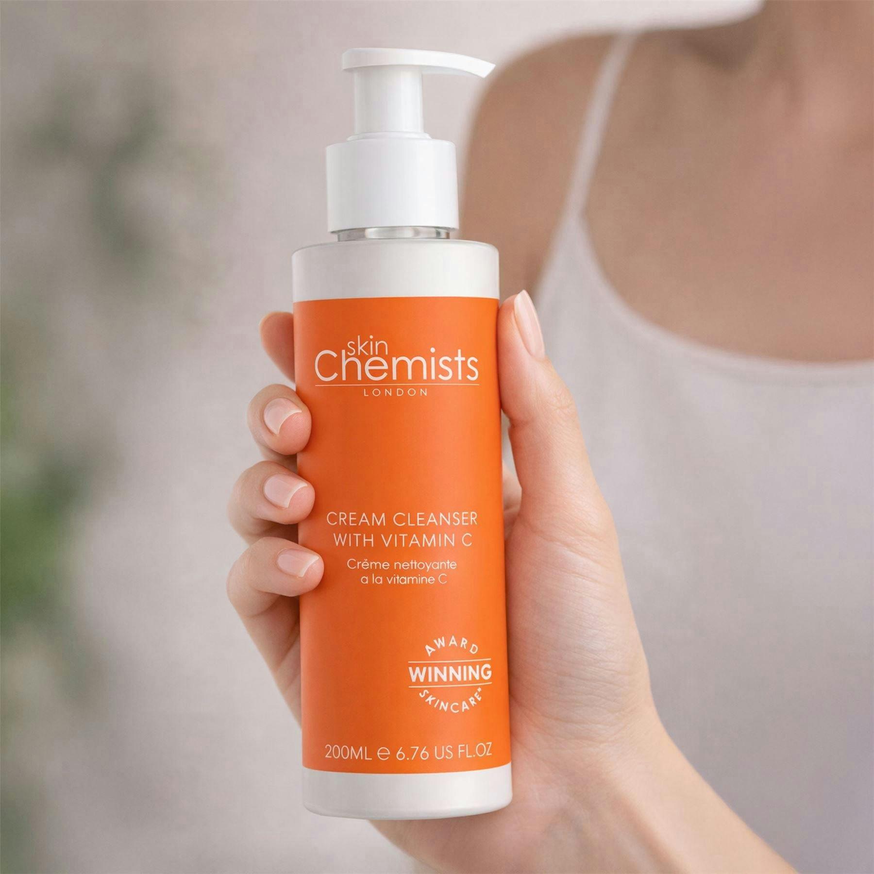 skinChemists Anti-Ageing Cream Cleanser with Vitamin C 200ml , view 2 of 5