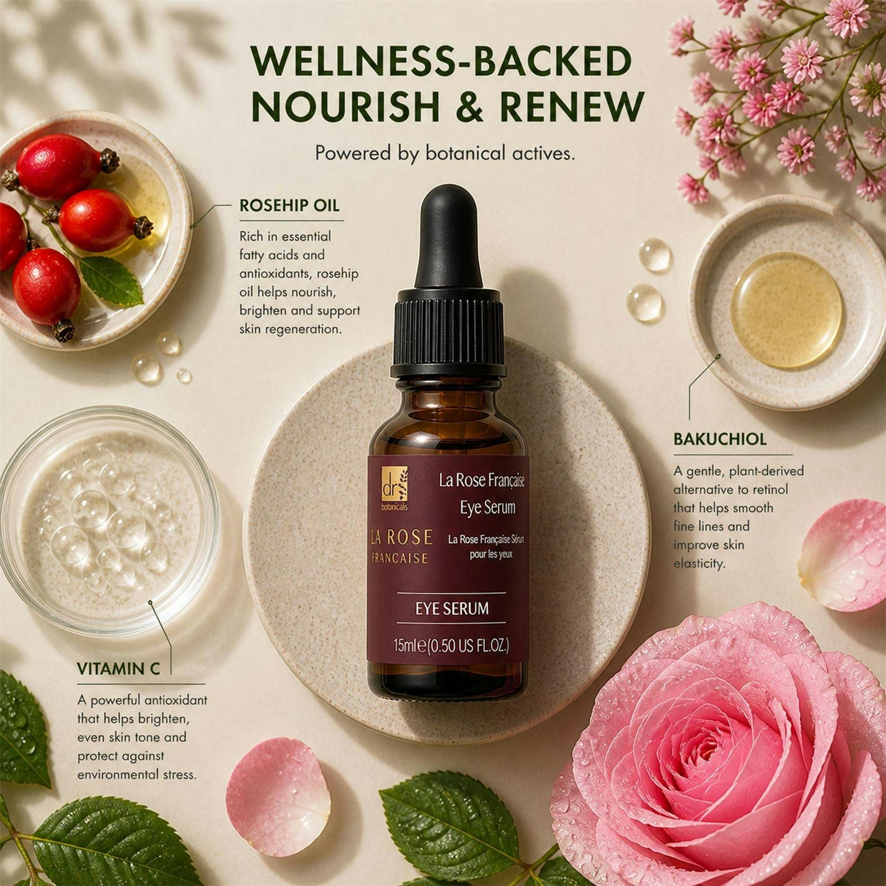 Dr. Botanicals La Rose Francaise Anti-Ageing Eye Serum 15ml , view 2 of 6