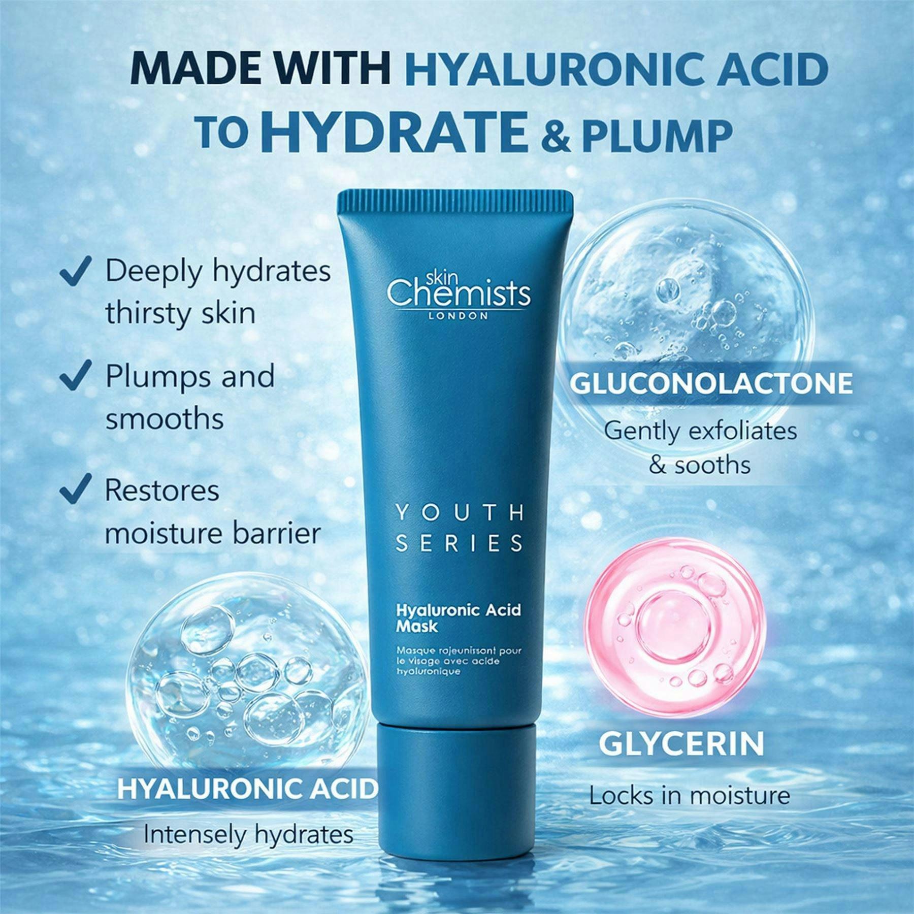 skinChemists Anti-Ageing Hyaluronic Acid Mask 50ml , view 4 of 6