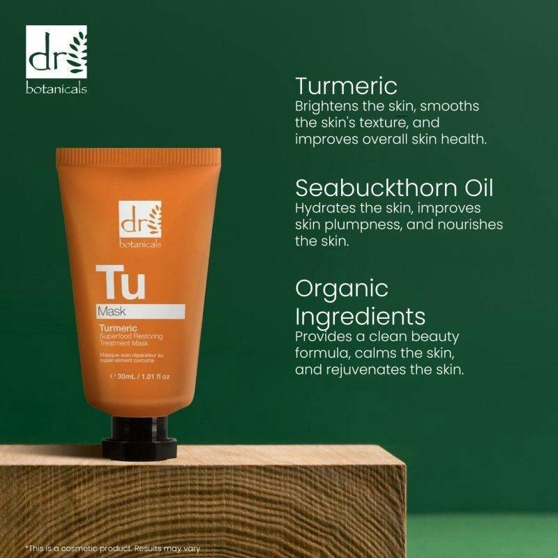 Dr. Botanicals Advanced Turmeric Superfood Anti-Ageing Restoring Treatment Mask 30ml , view 2 of 6