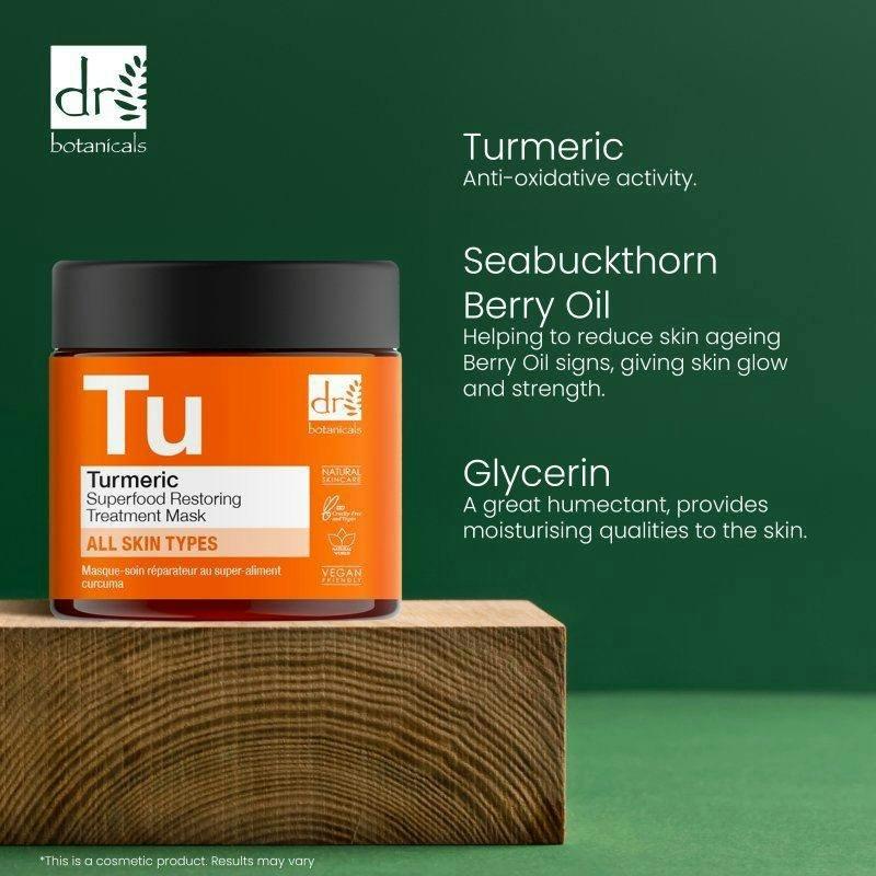 Dr. Botanicals Turmeric Superfood Anti-Ageing Restoring Treatment Mask 60ml , view 2 of 6