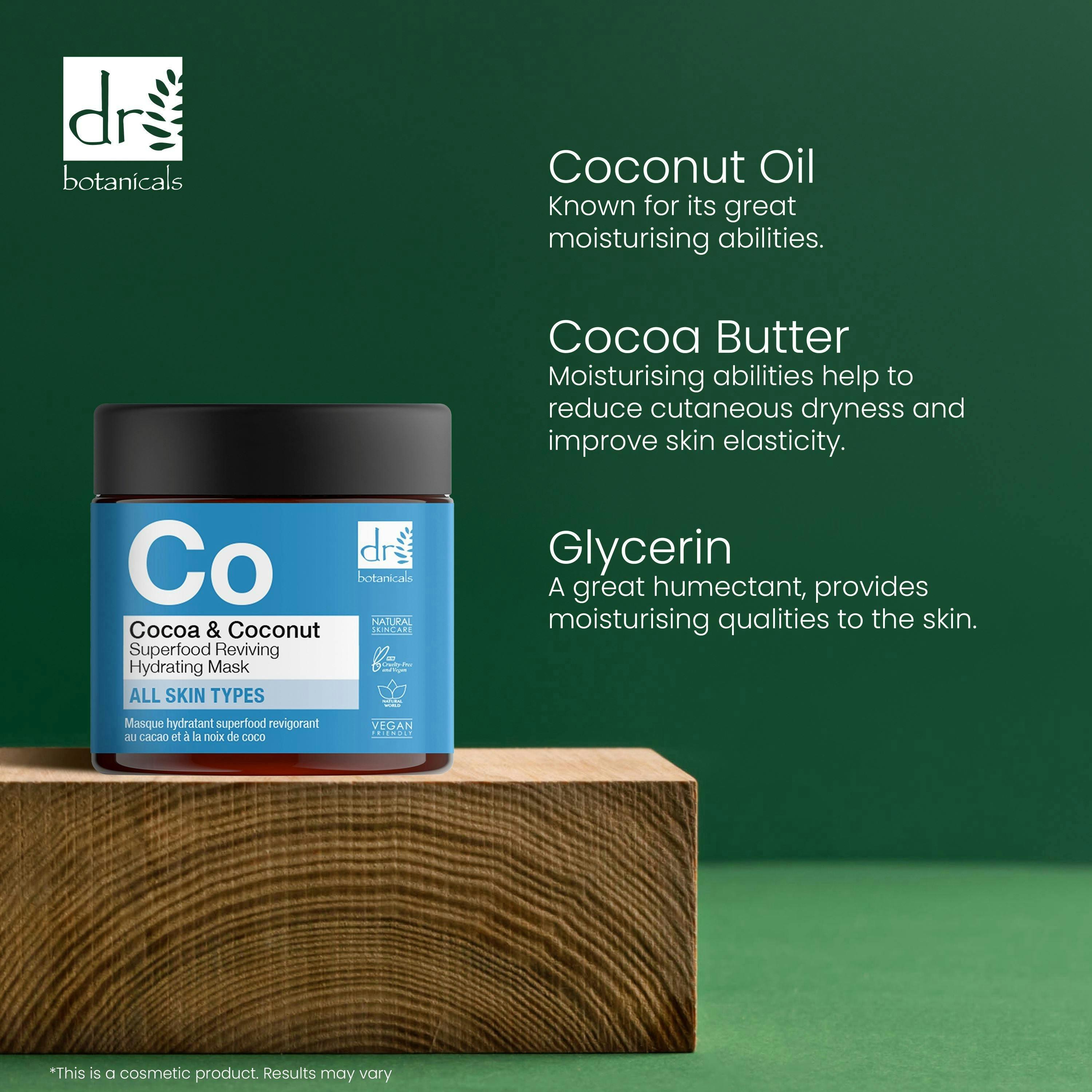 Dr. Botanicals Advanced Cocoa & Coconut Anti-Ageing Reviving Hydrating Mask 60ml , view 2 of 6