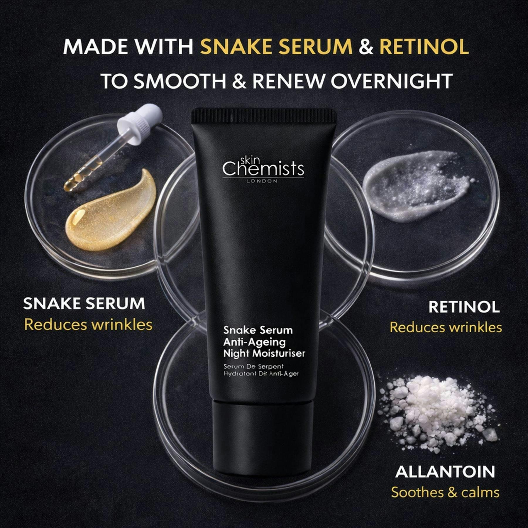 skinChemists Snake Serum Anti-Ageing Night Moisturiser 50ml , view 3 of 6