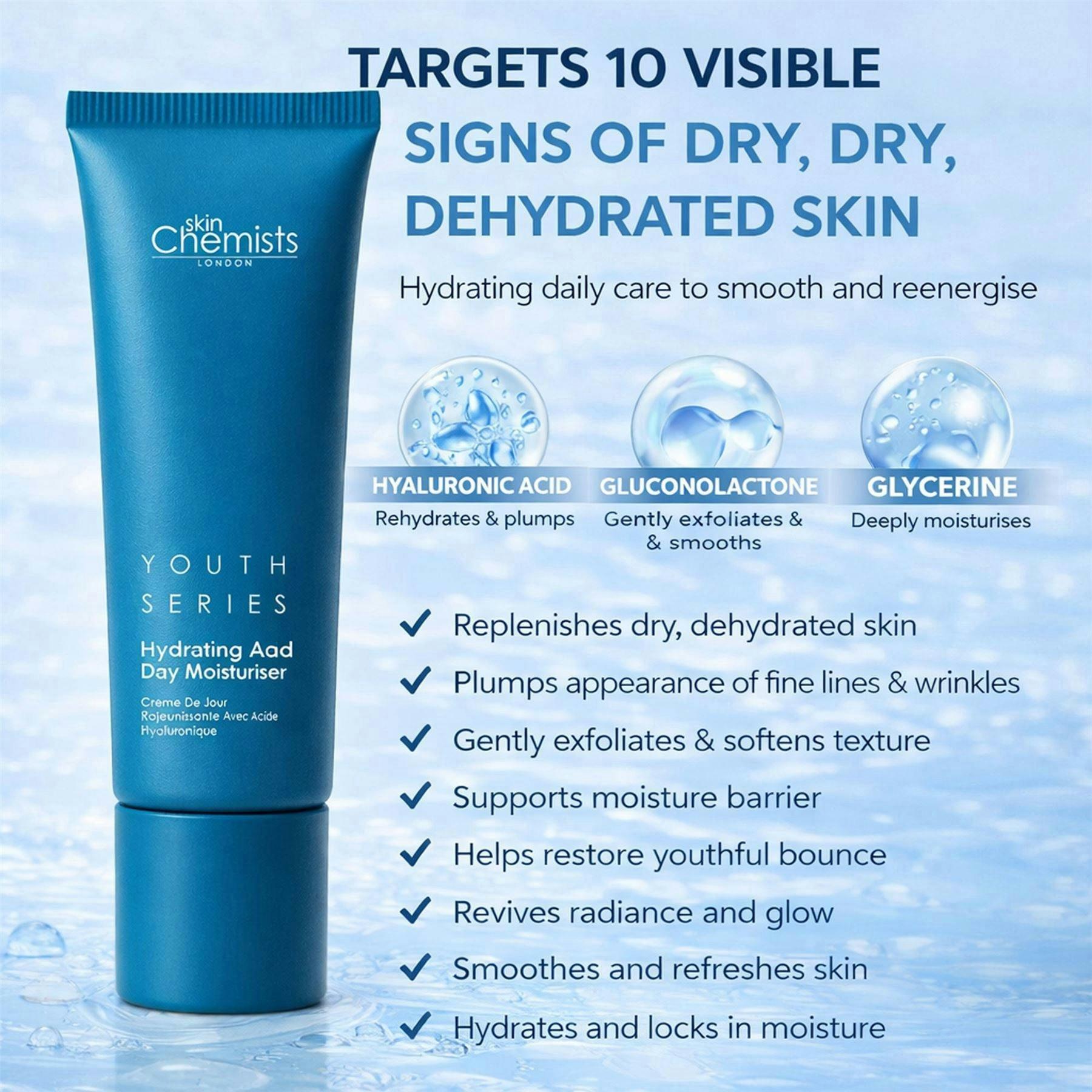 skinChemists Anti-Ageing Hyaluronic Acid Day Moisturiser 50ml , view 4 of 6