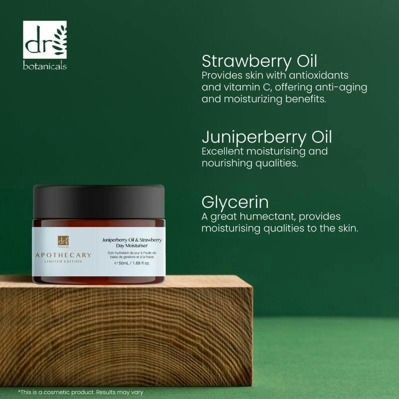 Dr. Botanicals Anti-Ageing Juniperberry Oil & Strawberry Day Moisturiser 50ml , view 2 of 6