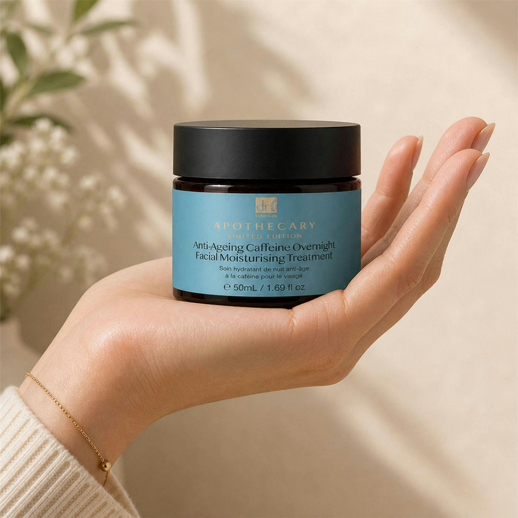 Dr. Botanicals Anti-Ageing Caffeine Overnight Facial Moisturising Treatment 50ml , view 3 of 6