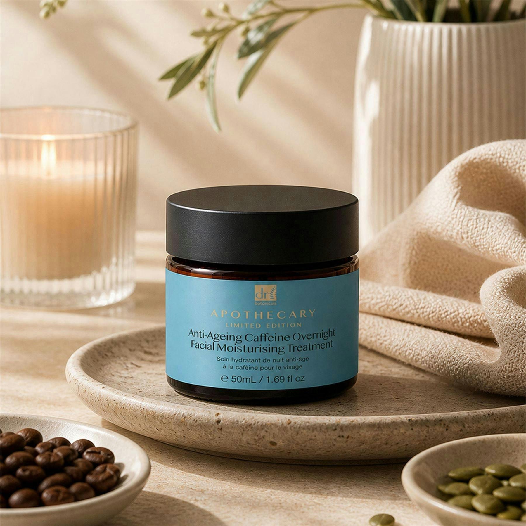 Dr. Botanicals Anti-Ageing Caffeine Overnight Facial Moisturising Treatment 50ml , view 5 of 6