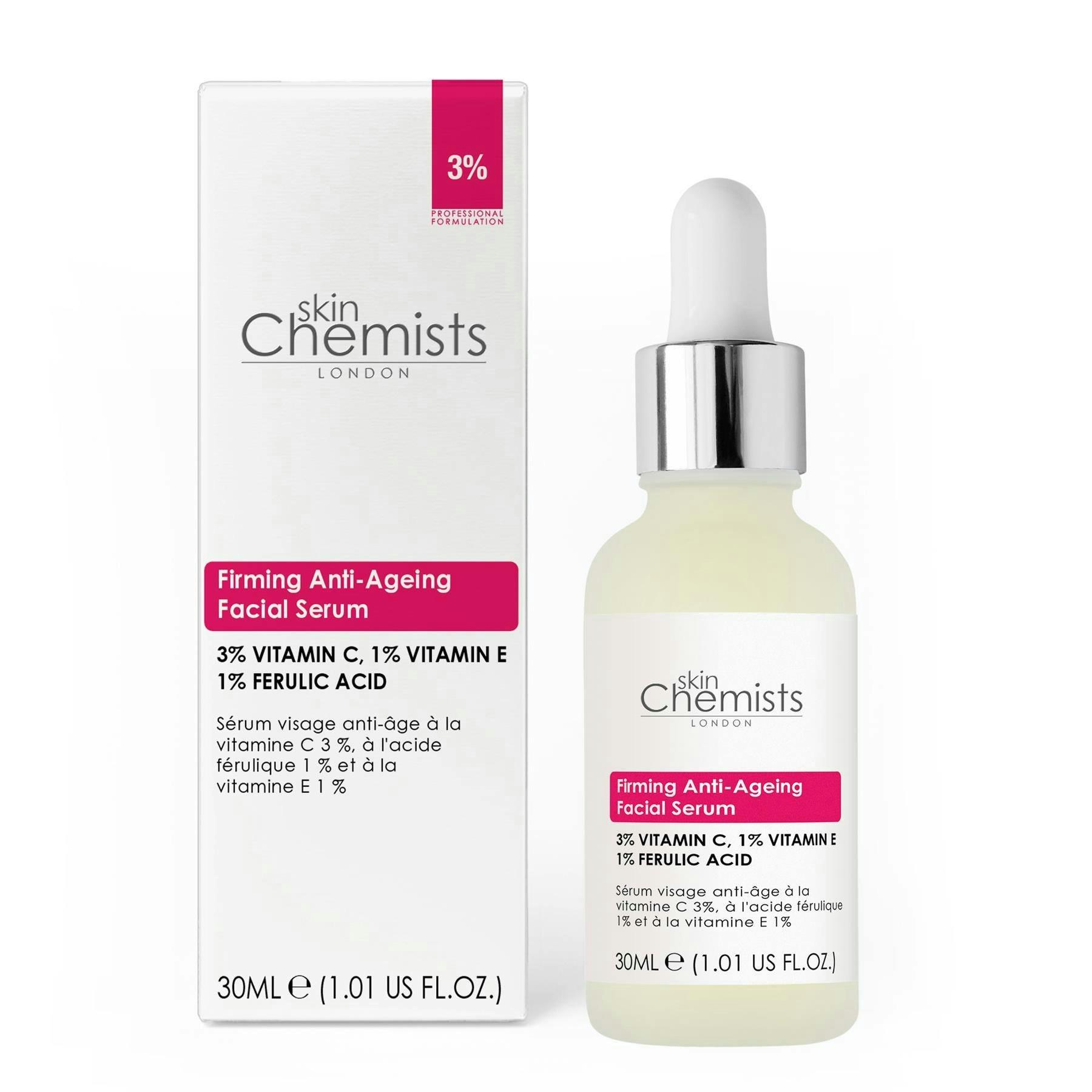 skinChemists Anti-Ageing Vitamin C 3%, Ferulic Acid 1%, Vitamin E 1% Facial Serum 30ml , view 5 of 6