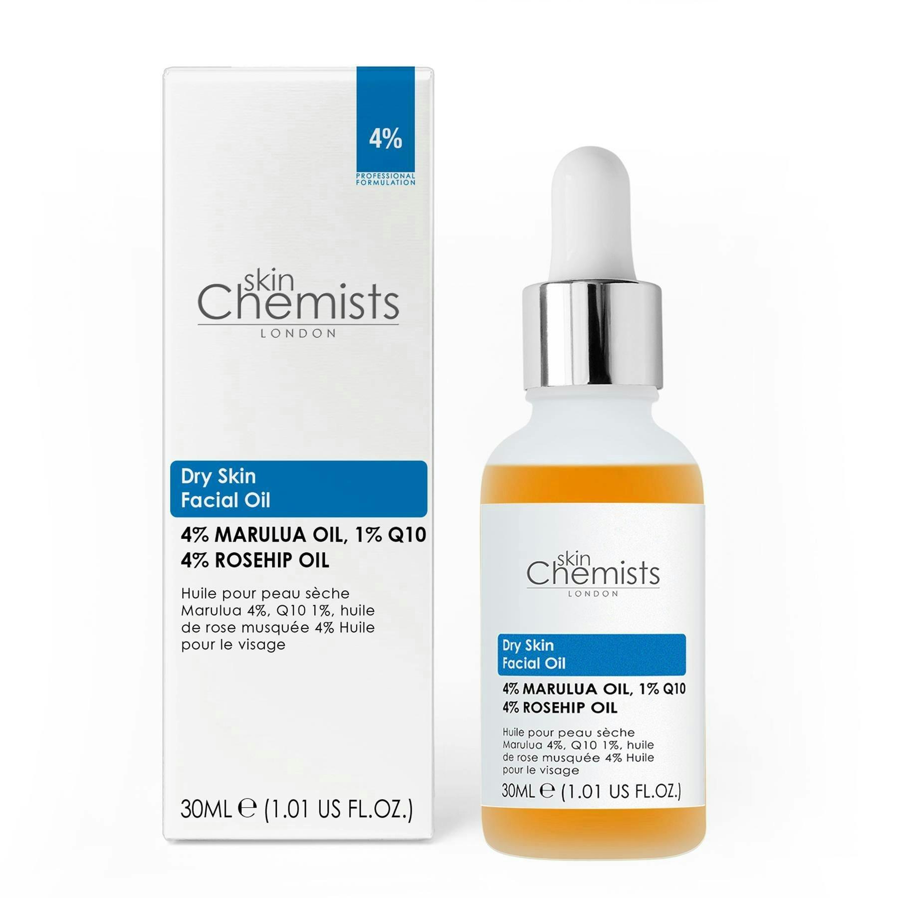 skinChemists Dry Skin Marula Oil 4%, Q10 1%, Rosehip Oil 4% Anti-Ageing Facial Serum 30ml , view 5 of 6