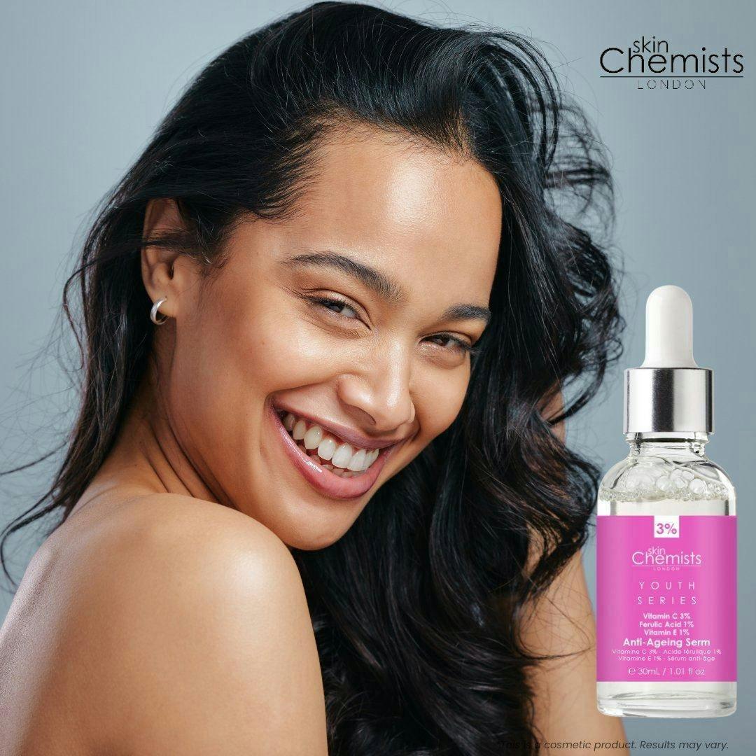skinChemists Anti-Ageing Advanced Serum Vitamin C 3%, Ferulic Acid 1%, Vitamin E 1% 30ml , view 6 of 6