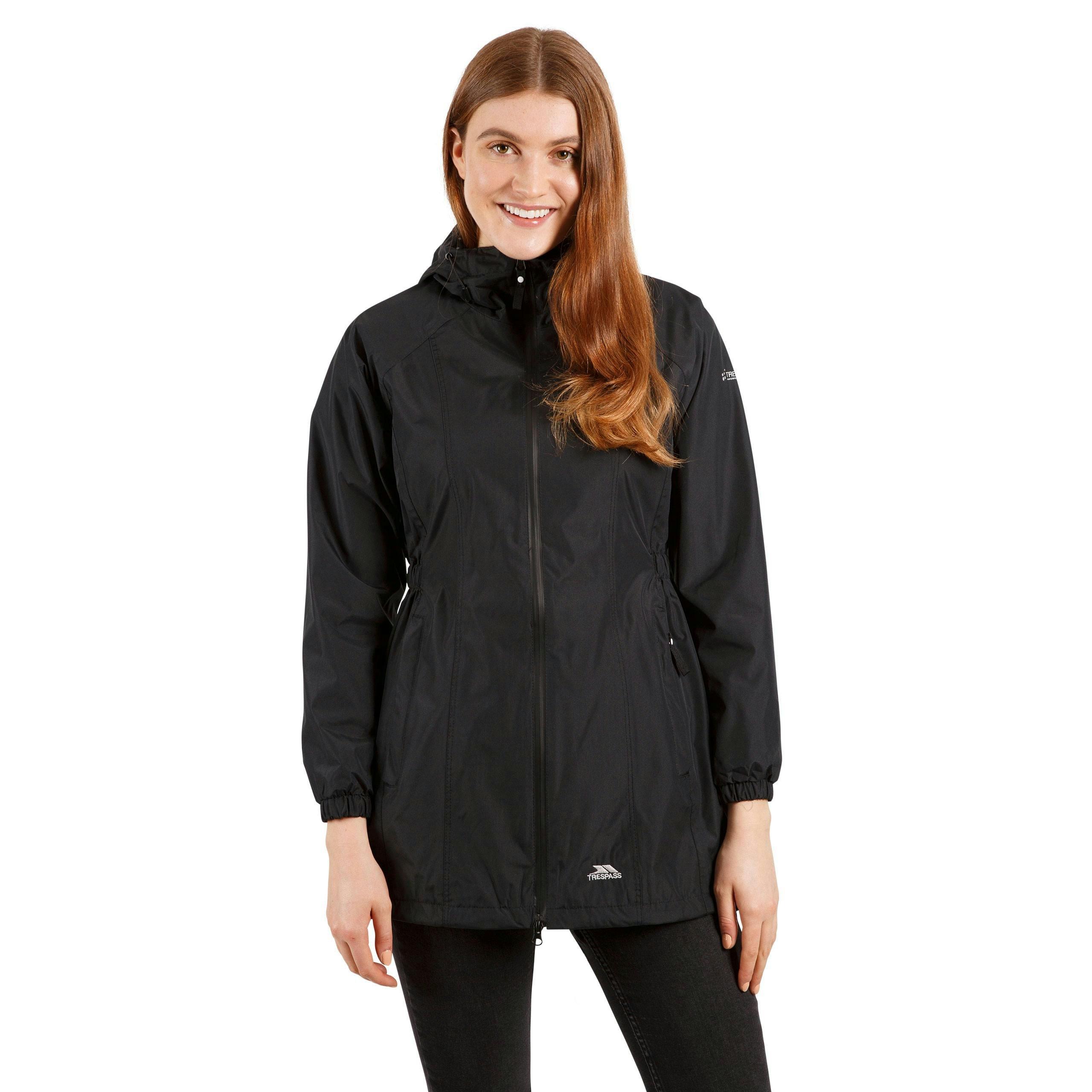 Trespass Womens Waterproof Jacket Daytrip in Black , view 3 of 6
