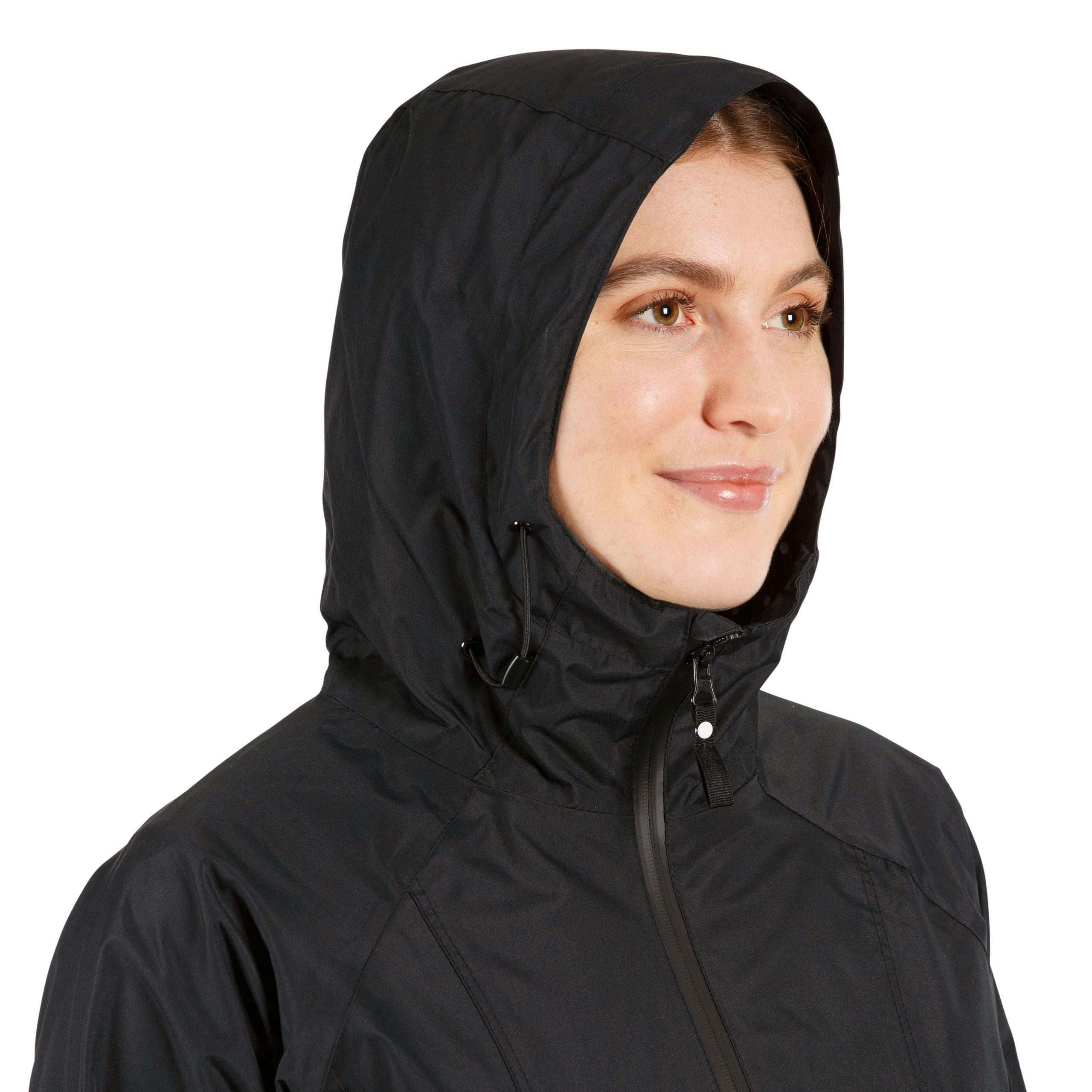 Trespass Womens Waterproof Jacket Daytrip in Black , view 5 of 6