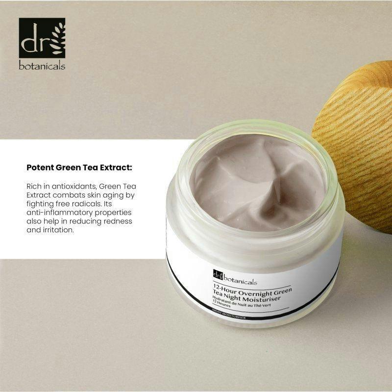 Dr. Botanicals 12-Hour Overnight Anti-Ageing Green Tea Night Moisturiser 50ml , view 2 of 6