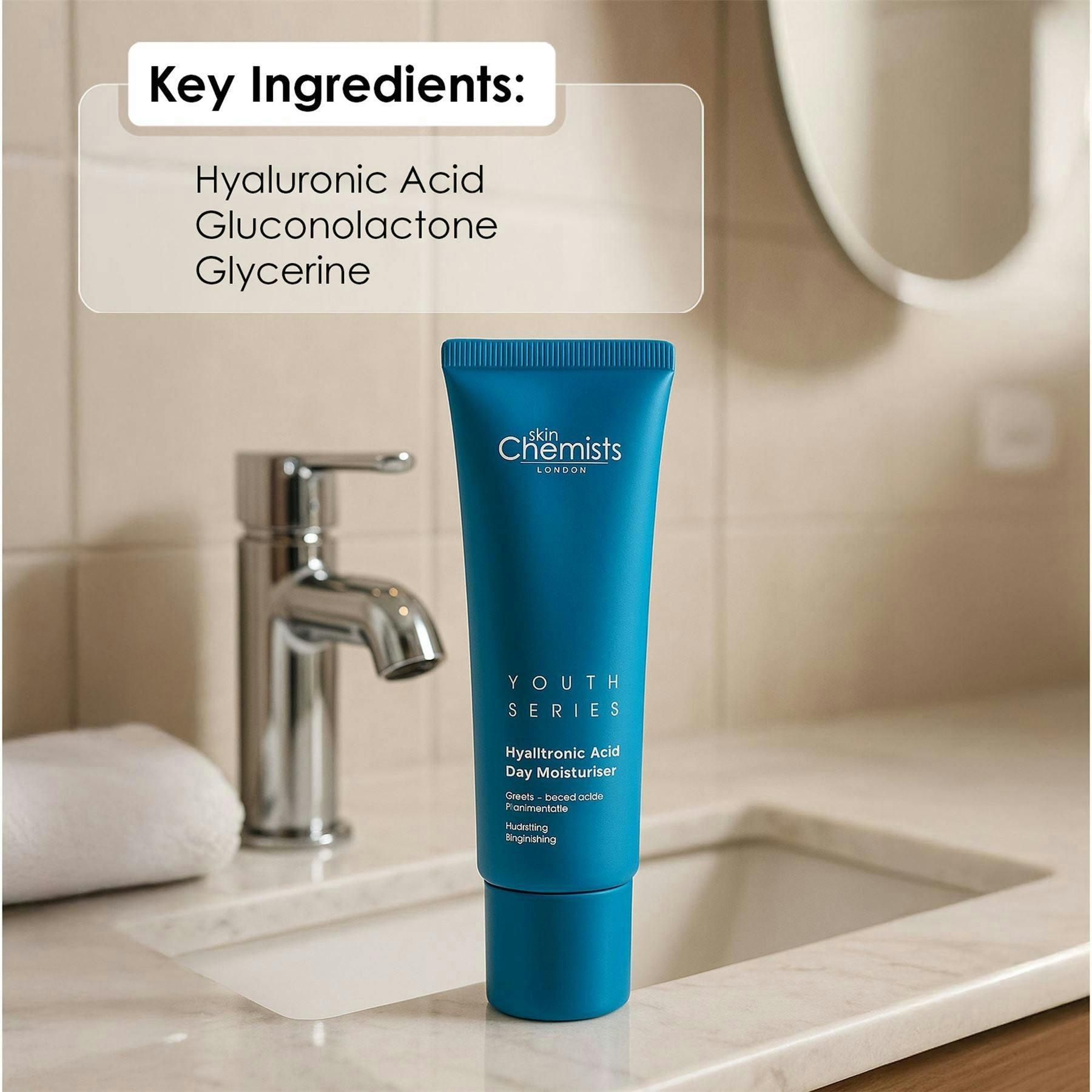 skinChemists 1% Hyaluronic Acid Anti-Ageing Day Moisturiser 50ml , view 3 of 5