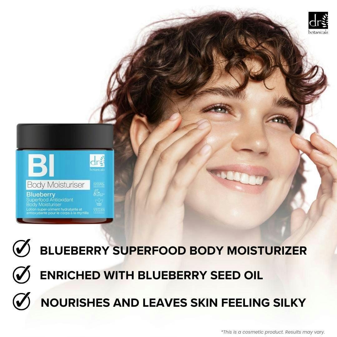 Dr. Botanicals Blueberry Superfood Anti-Ageing Antioxidant Body Moisturiser 60ml , view 3 of 5