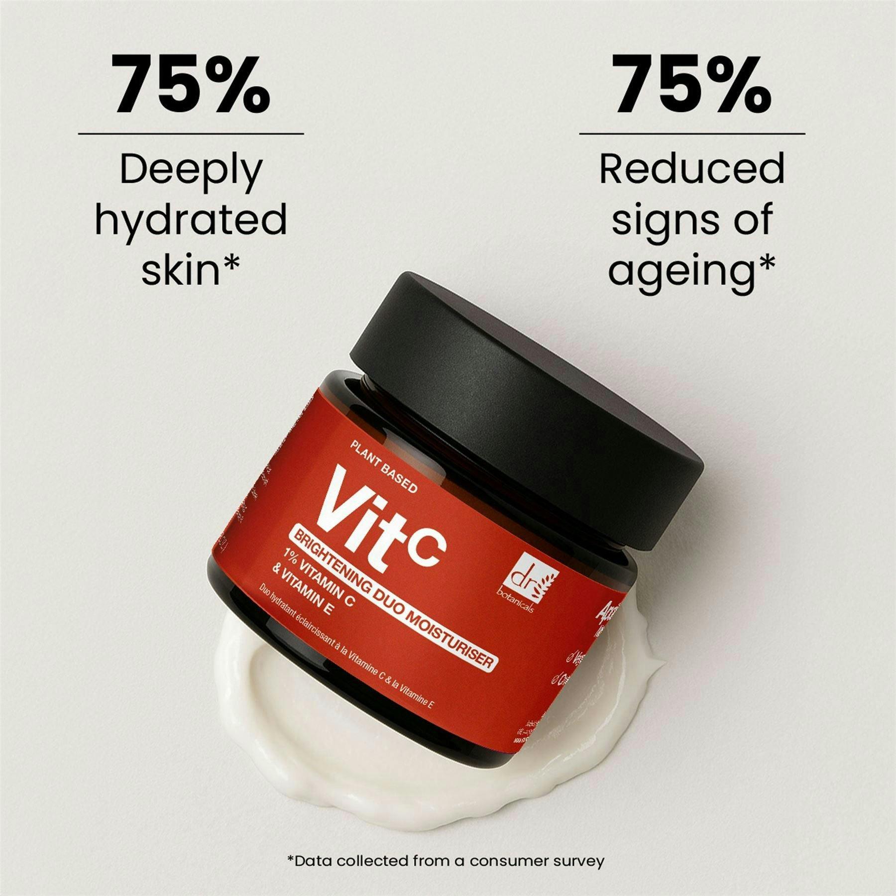 Dr. Botanicals Brightening Duo Anti-Ageing Moisturiser with 1% Vitamin C & Vitamin E 60ml , view 2 of 6