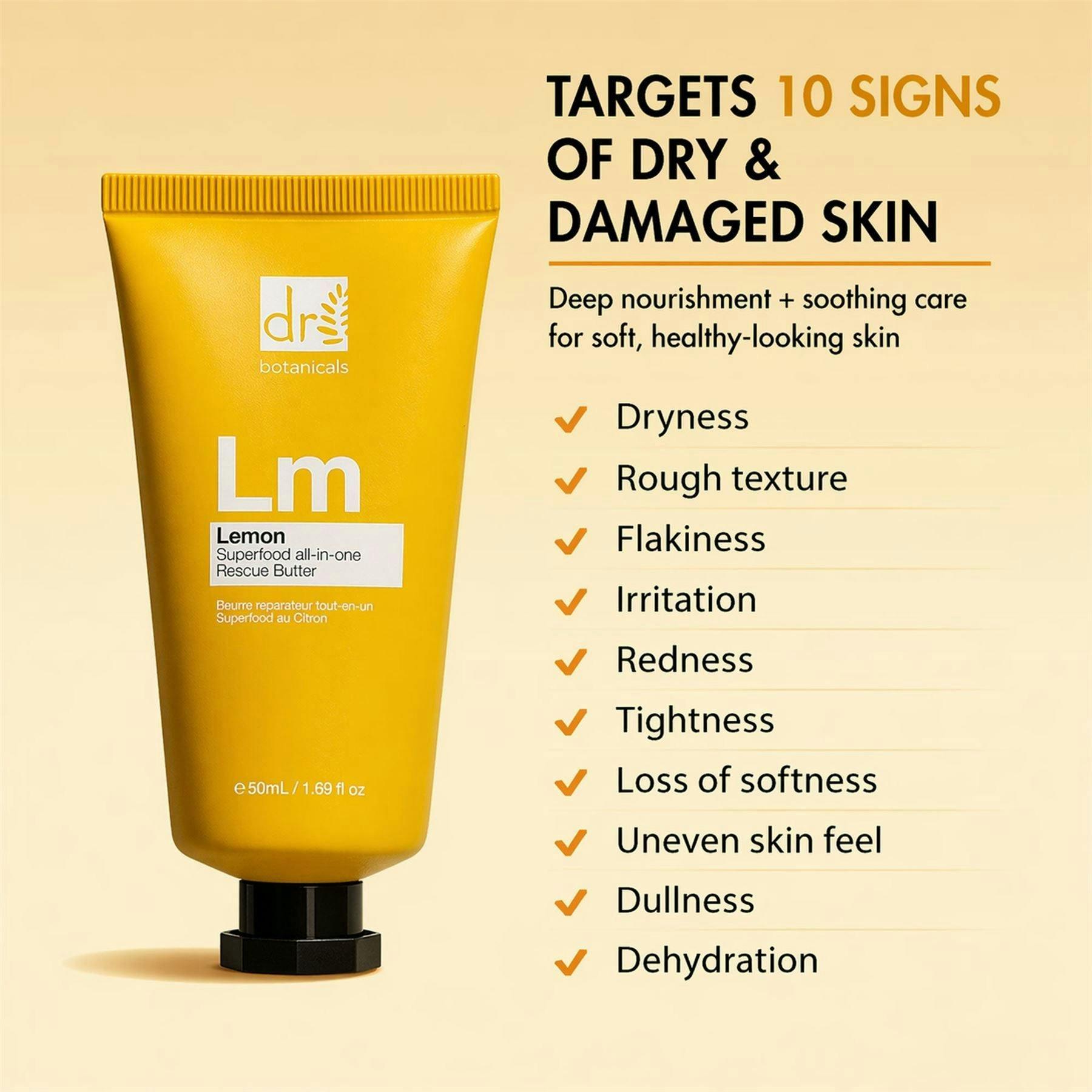 Dr. Botanicals Lemon Superfood Anti-Ageing All-In-One Rescue Butter 50ml , view 6 of 6