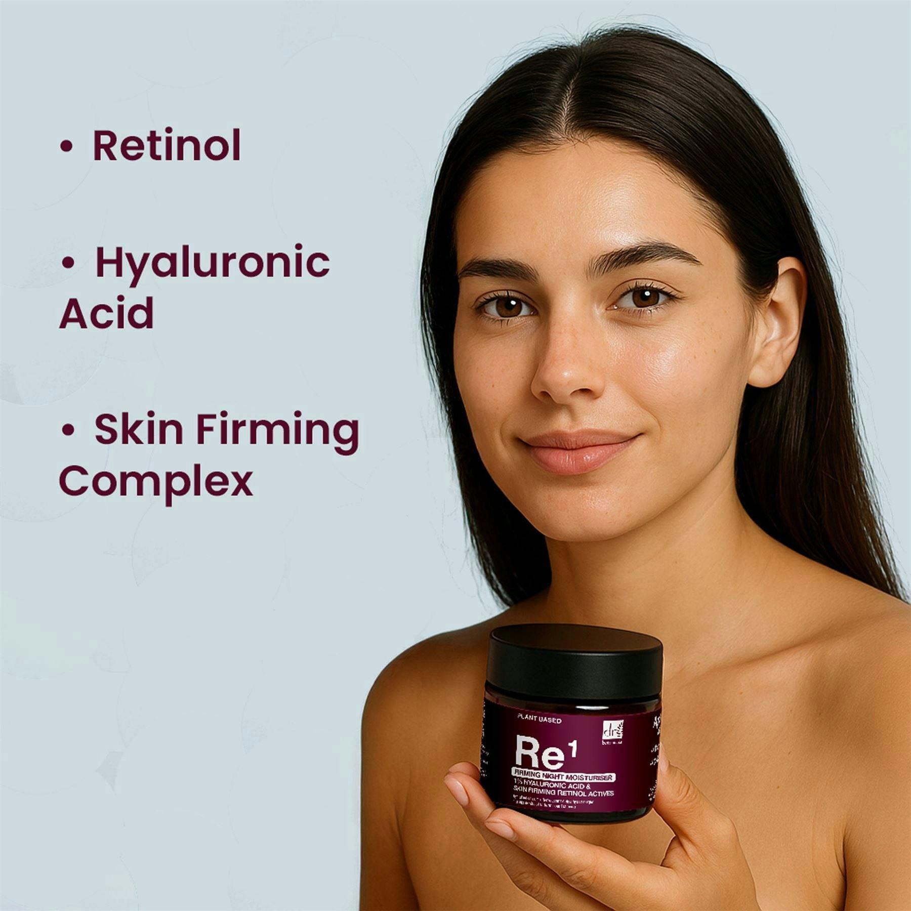 Dr. Botanicals Firming Anti-Ageing Night Moisturiser with 1% Hyaluronic Acid, Retinol Actives 60ml , view 4 of 5
