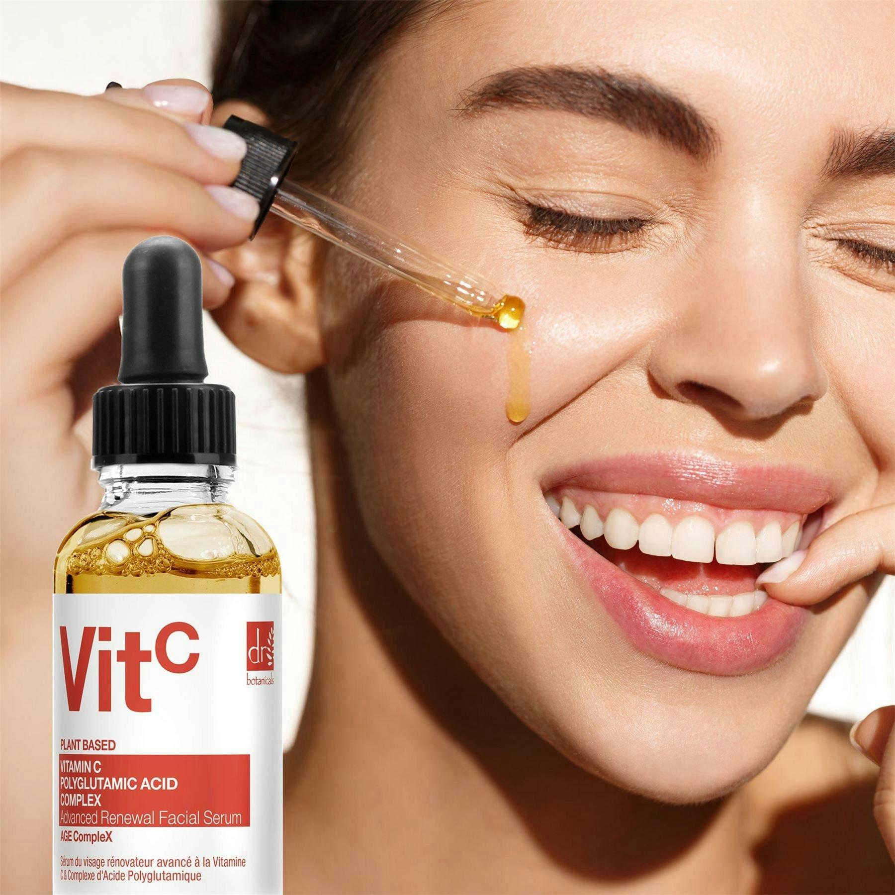 Dr. Botanicals Advanced Vitamin C 3% & Polyglutamic Acid Complex 1% & Brightening Facial Serum 30ml , view 3 of 5