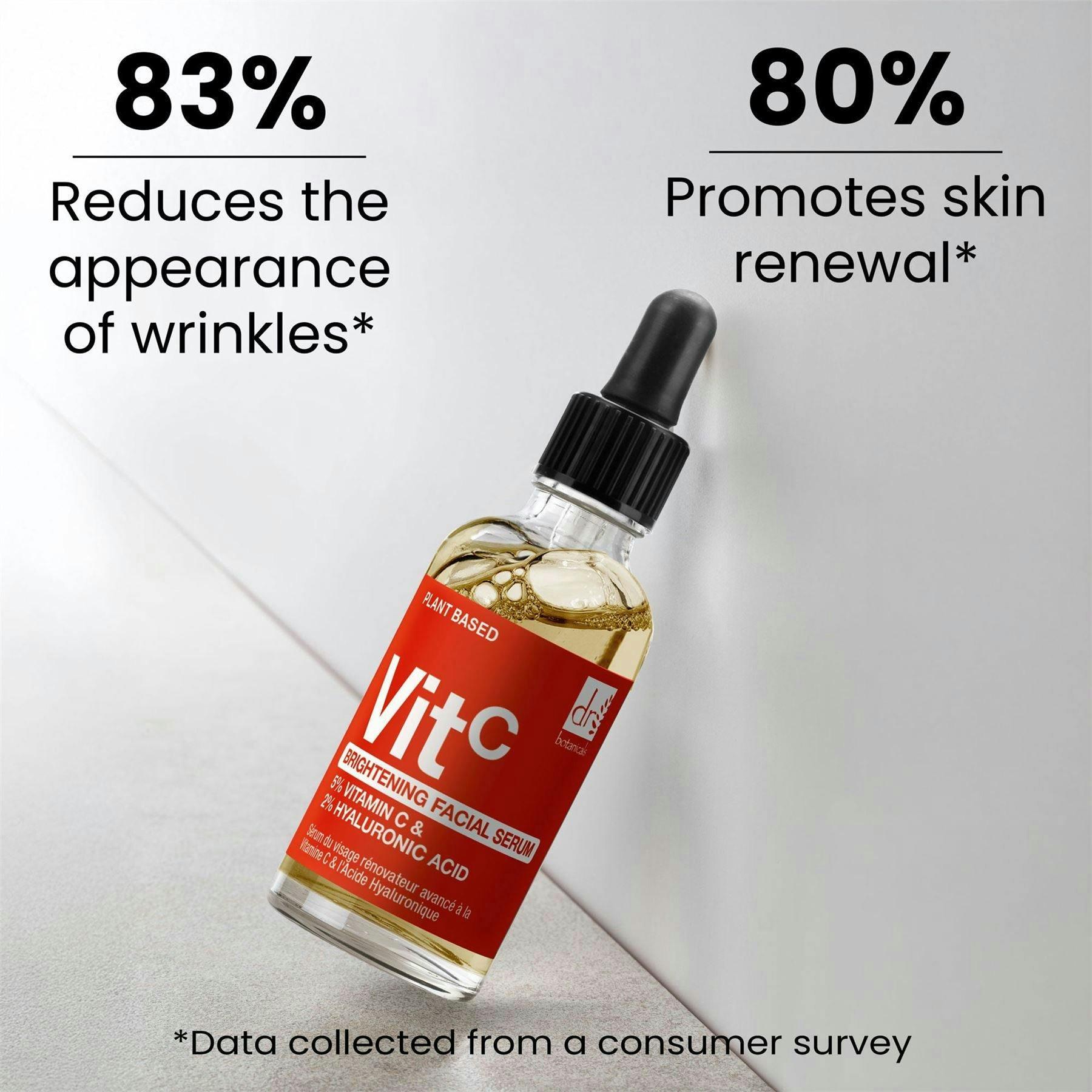 Dr. Botanicals Brightening Anti-Ageing Facial Serum with 5% Vitamin C & 2% Hyaluronic Acid 30ml , view 2 of 6