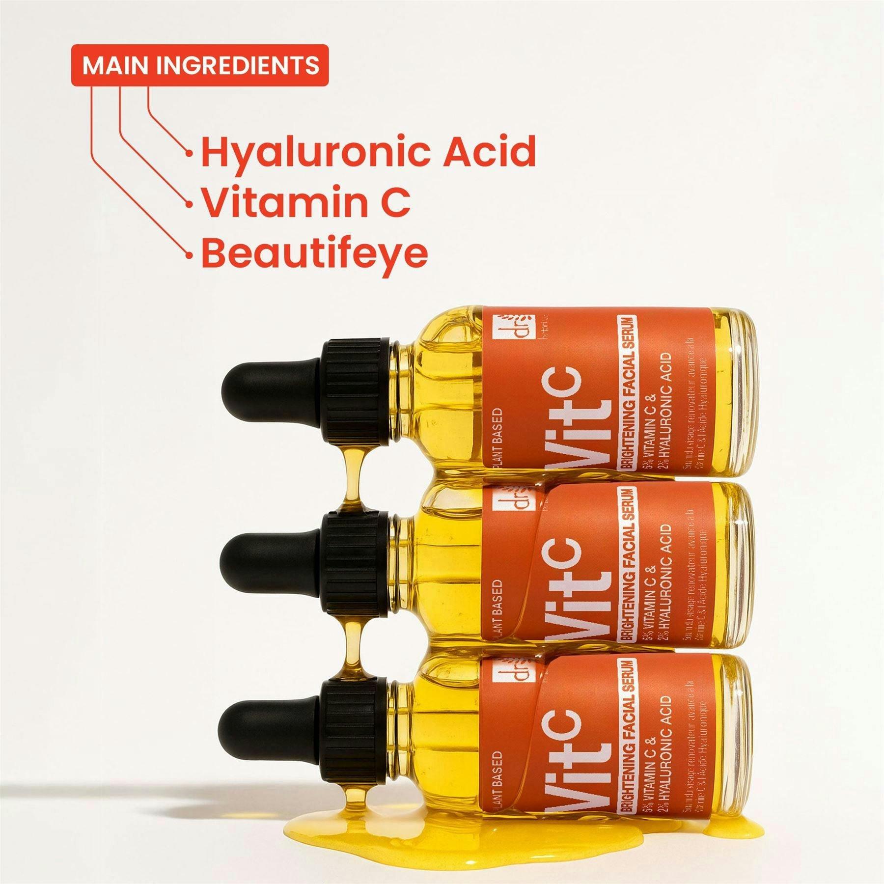 Dr. Botanicals Brightening Anti-Ageing Facial Serum with 5% Vitamin C & 2% Hyaluronic Acid 30ml , view 5 of 6