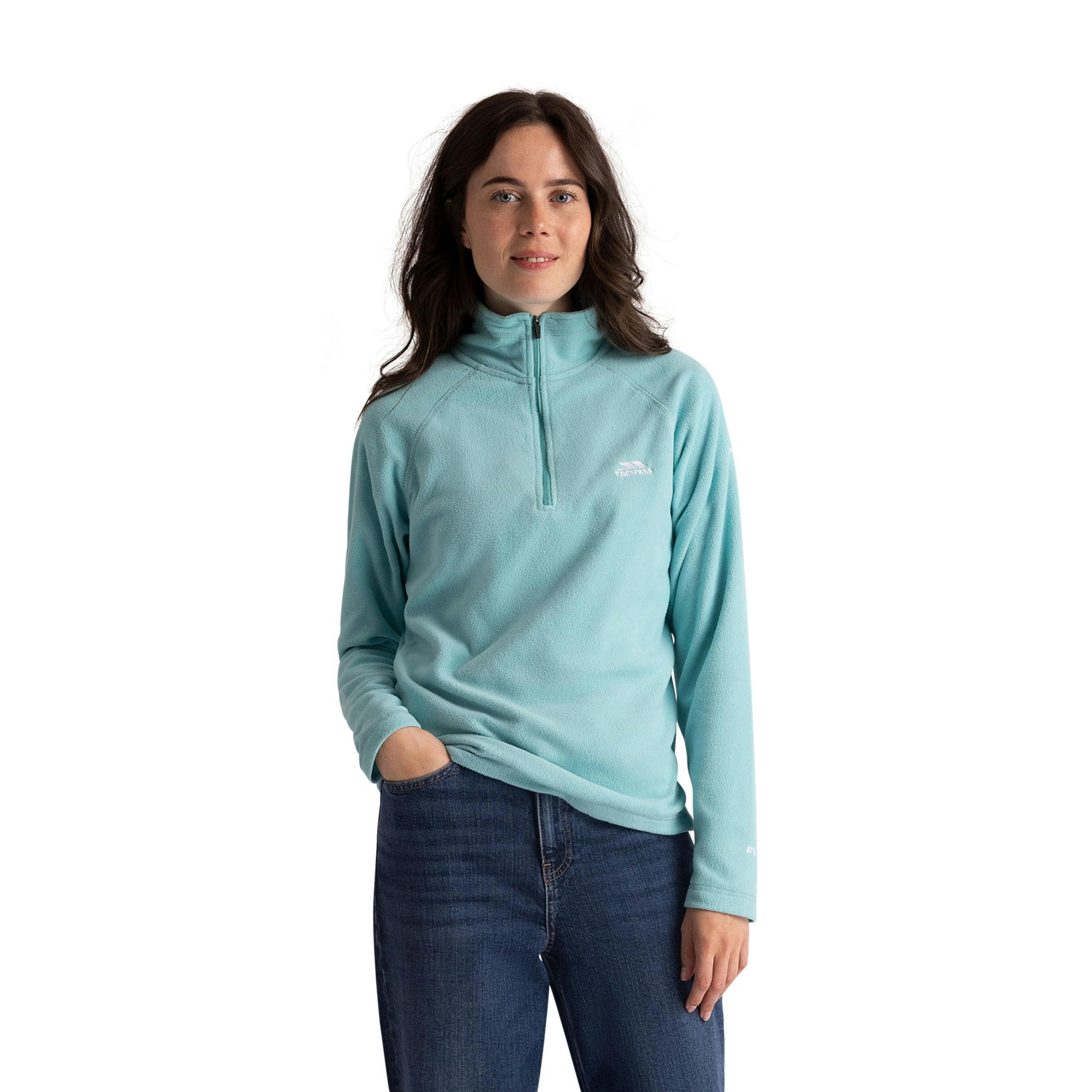 Womens Half Zip Fleece Luiston in Aquamarine , view 3 of 6