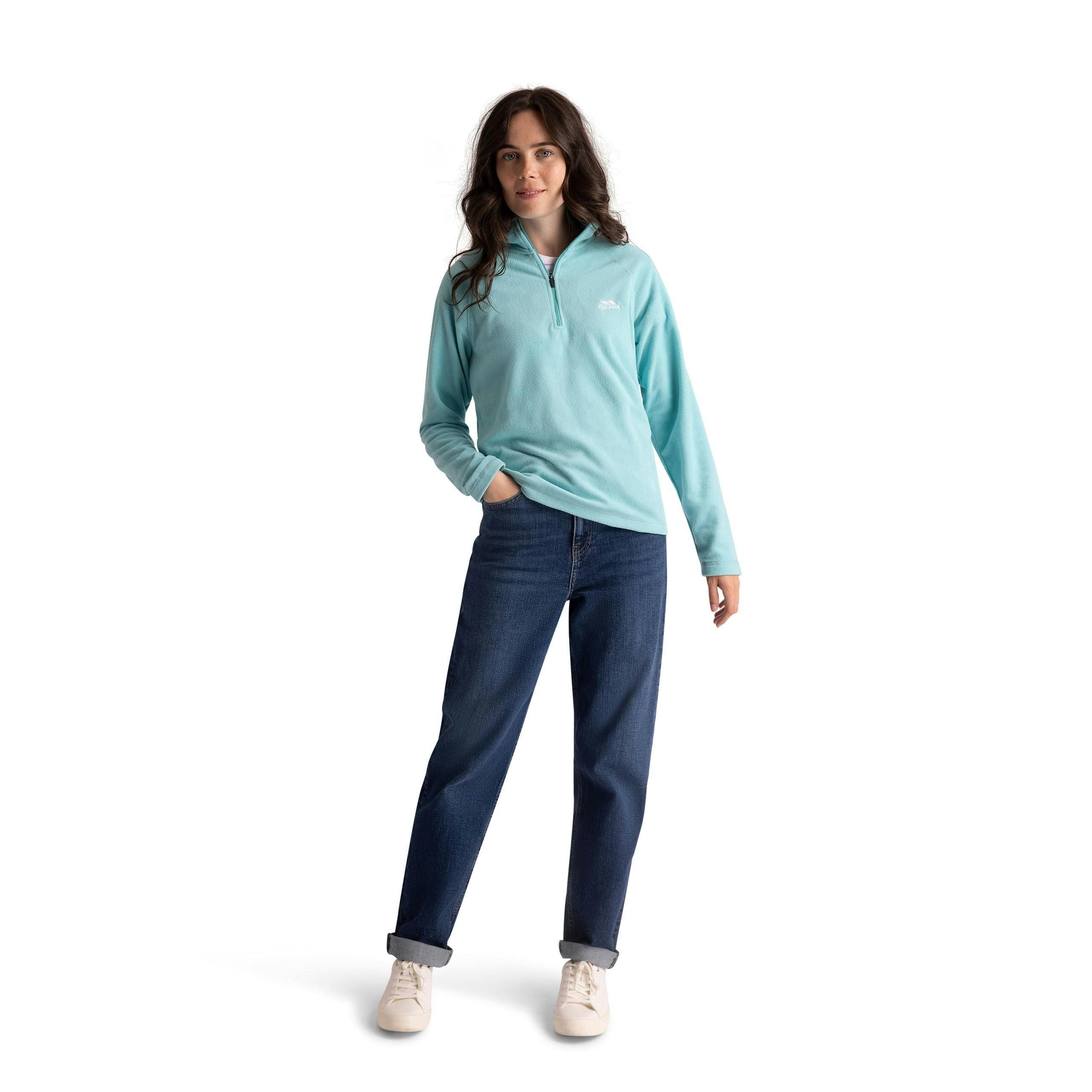 Womens Half Zip Fleece Luiston in Aquamarine , view 4 of 6