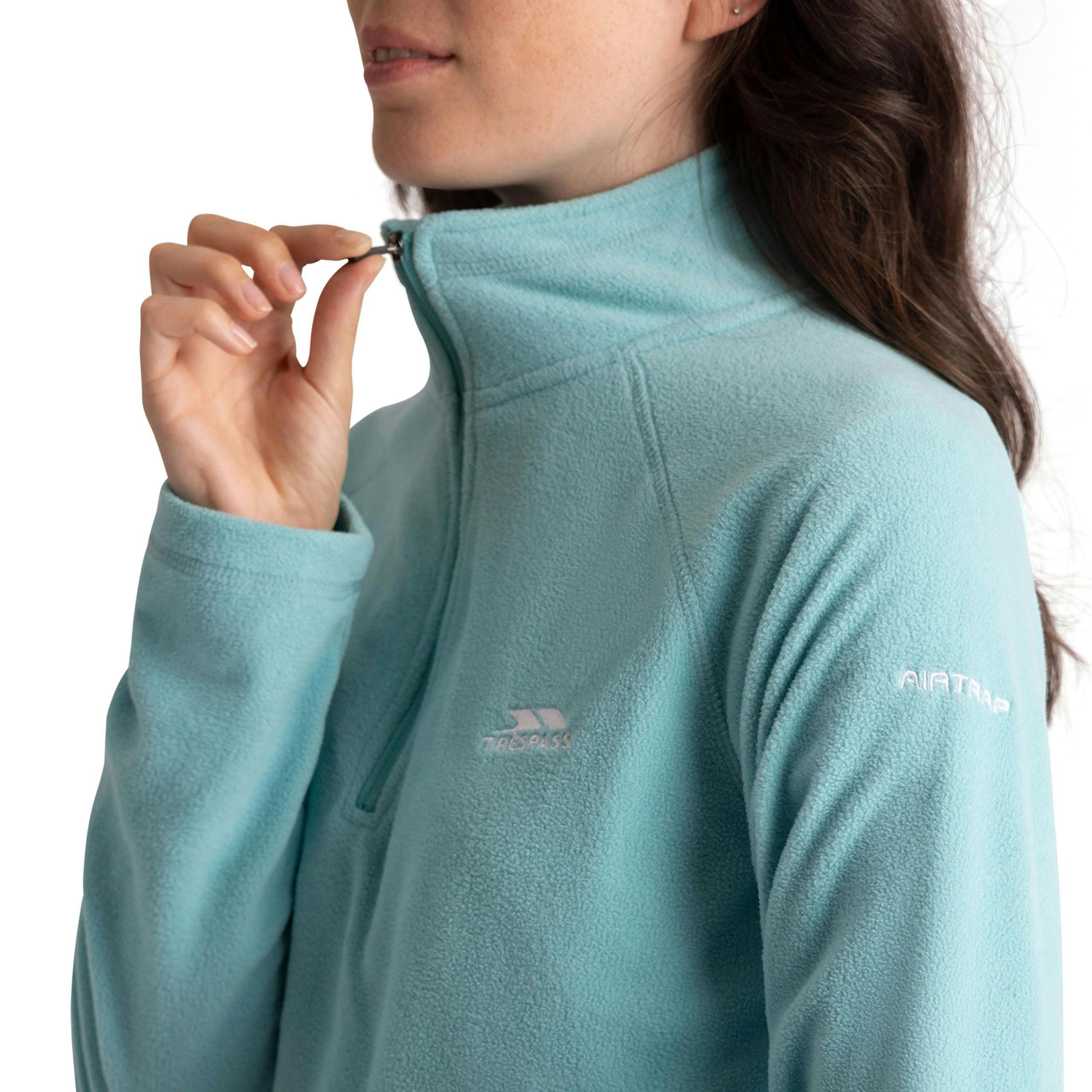 Womens Half Zip Fleece Luiston in Aquamarine , view 6 of 6
