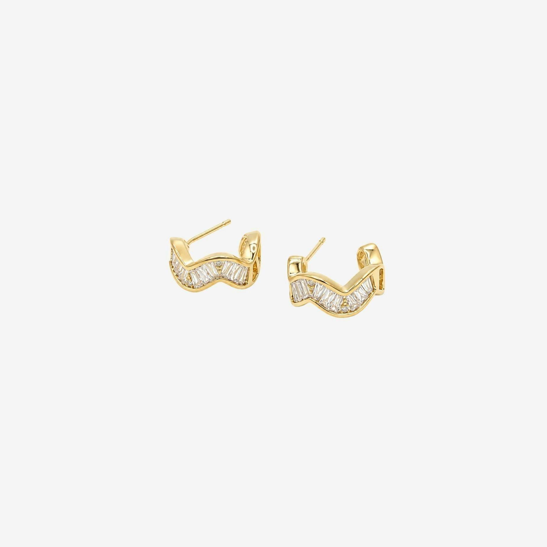 Kin Twisted Stone Hoops , view 3 of 5