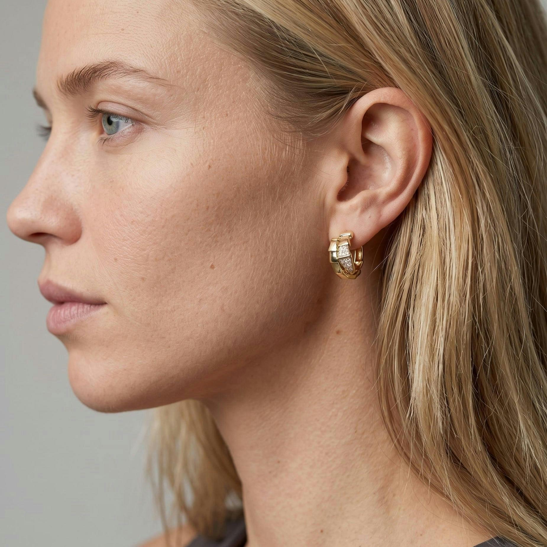 Kin Snake Stone Earrings , view 4 of 5