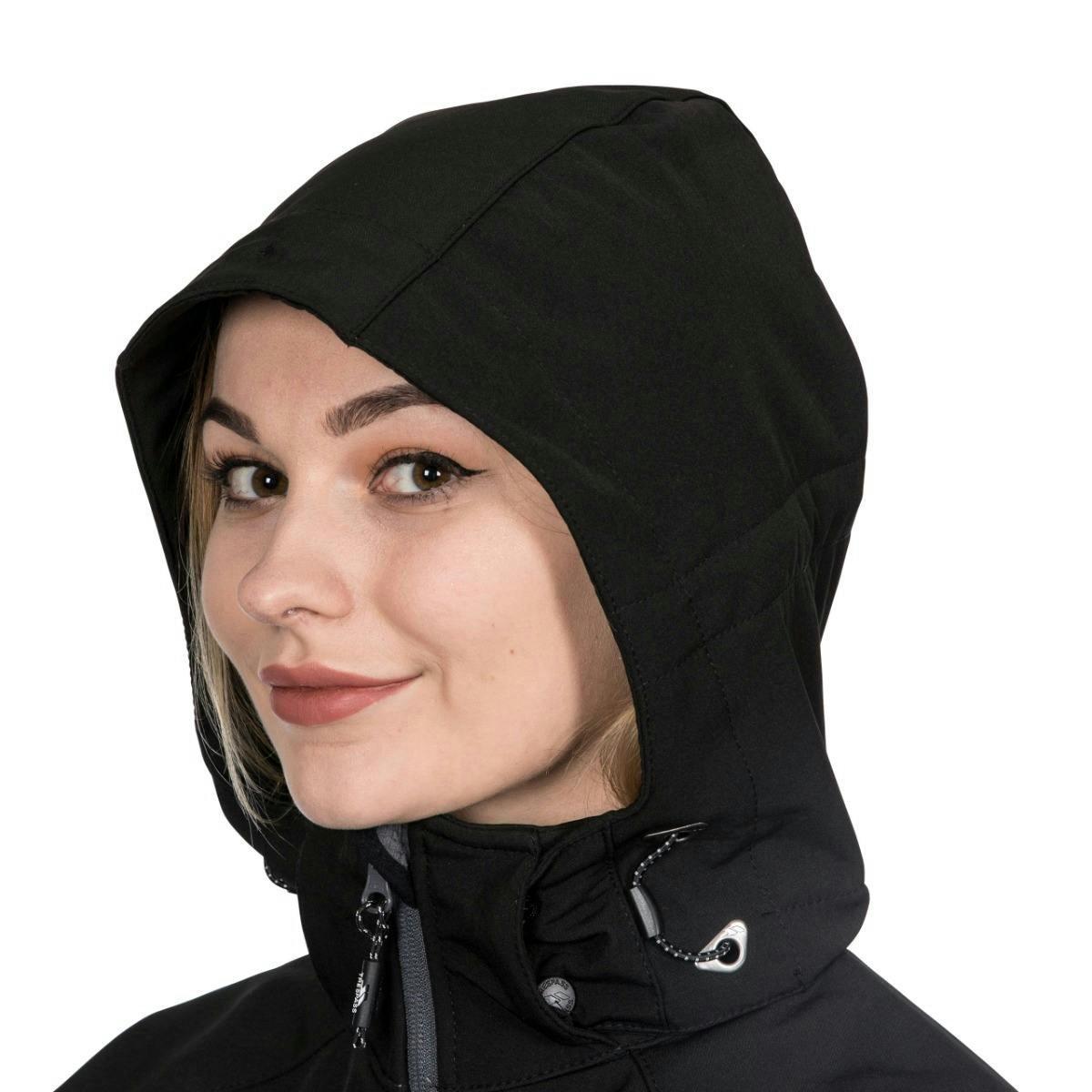 Trespass Womens Softshell Jacket Bela II in Black , view 4 of 6